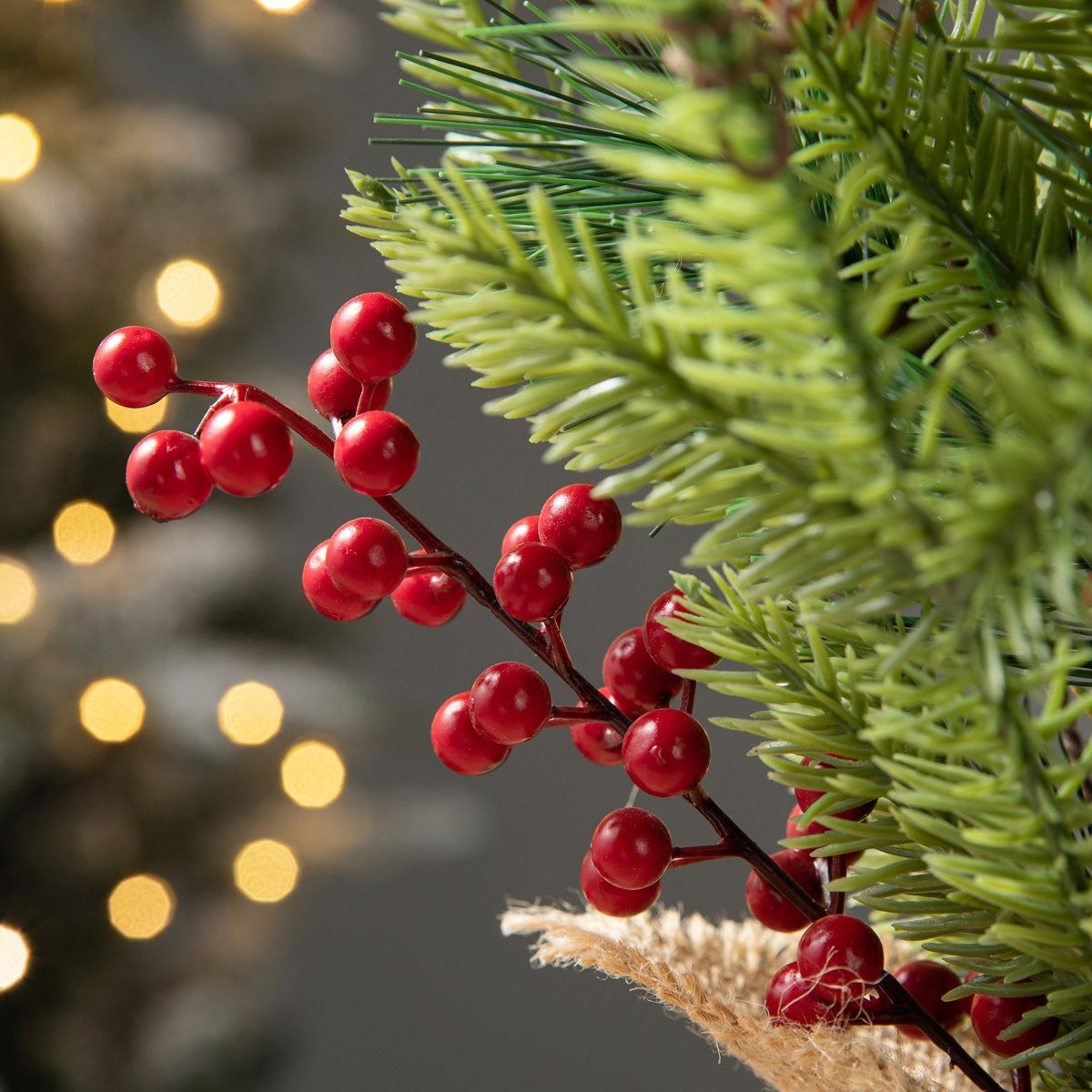 Christmas Cardinal Tabletop Tree Decoration In Green And Red 1
