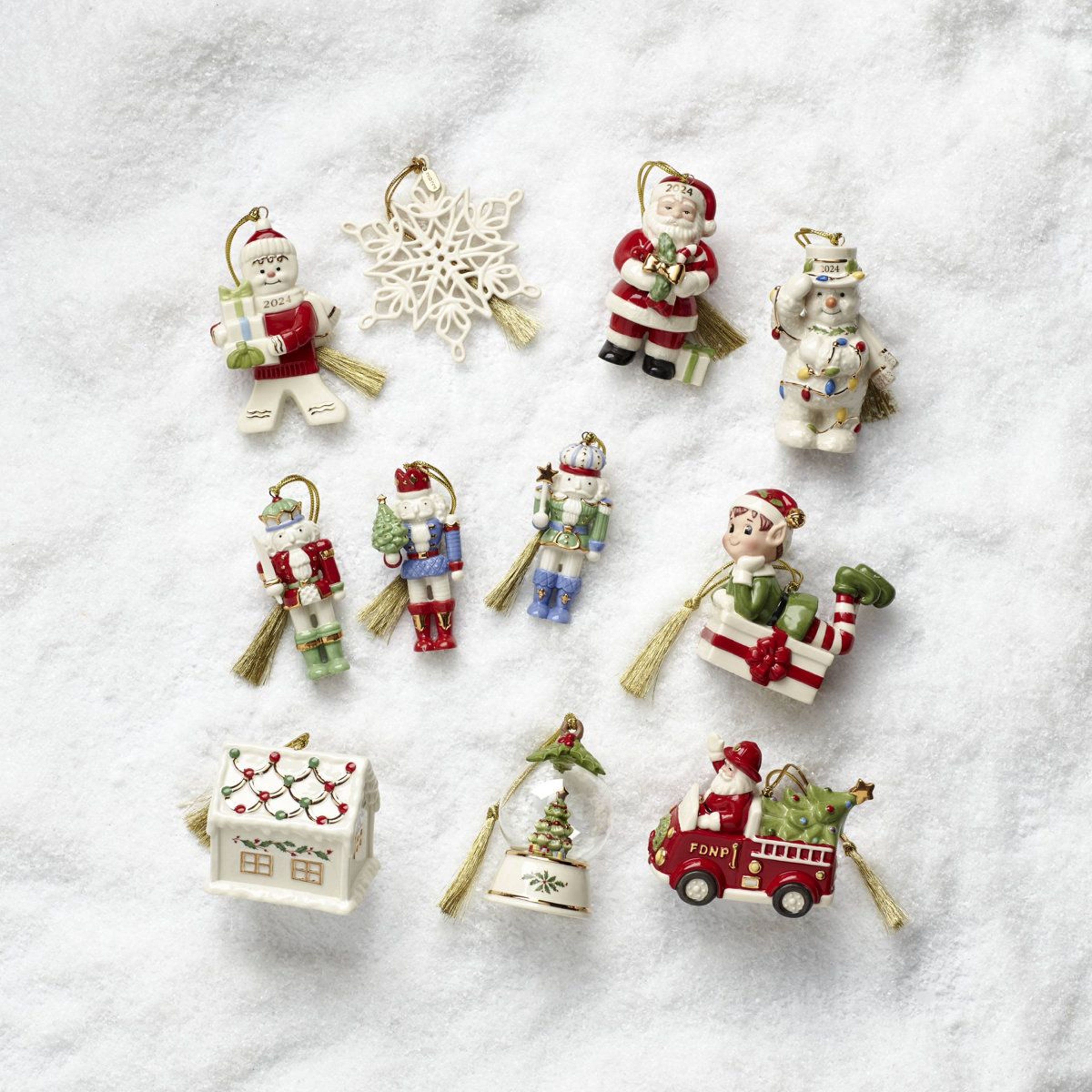 Santa Claus Porcelain Christmas Hanging Ornament Figurine 1
