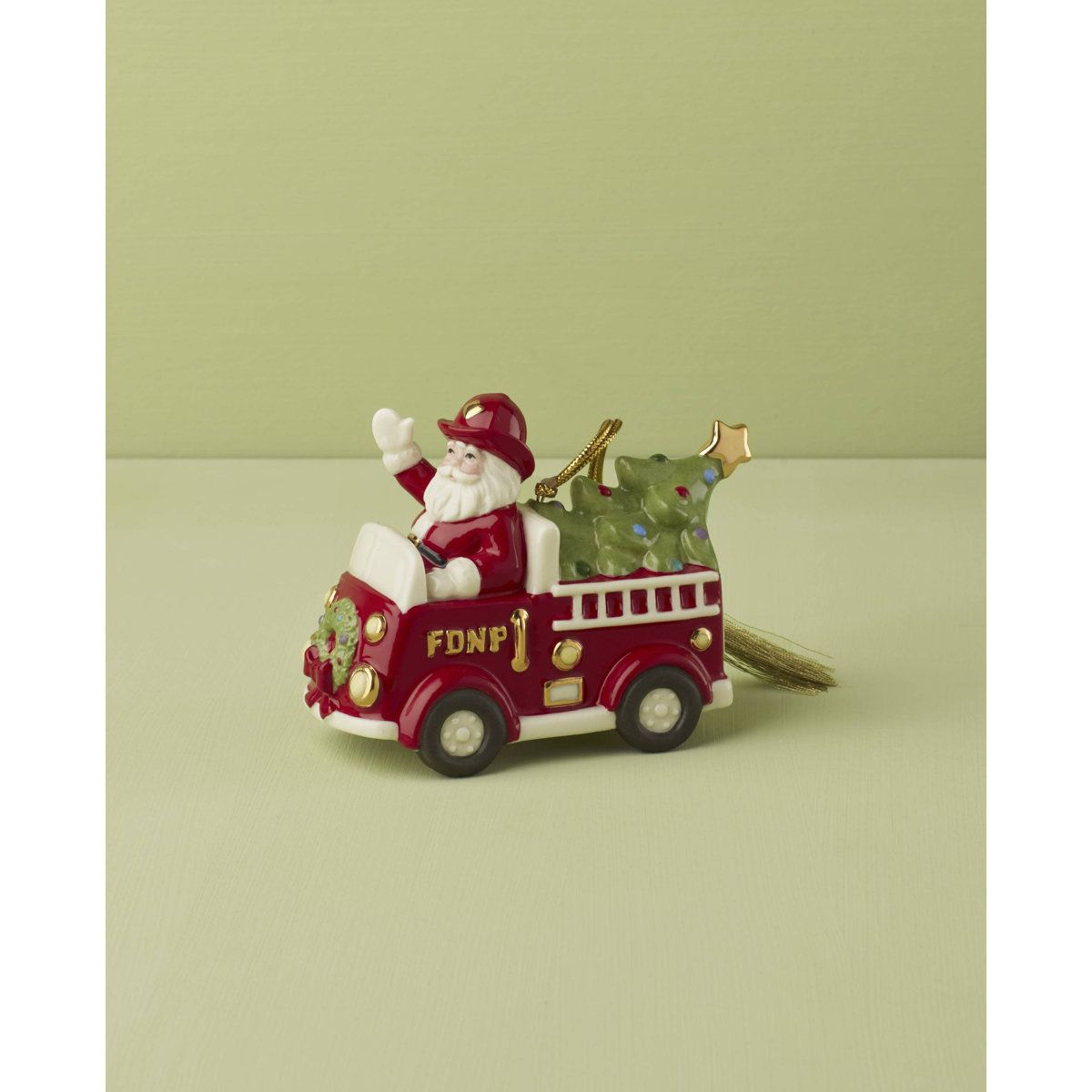 Santa Claus Porcelain Christmas Hanging Ornament Figurine 4