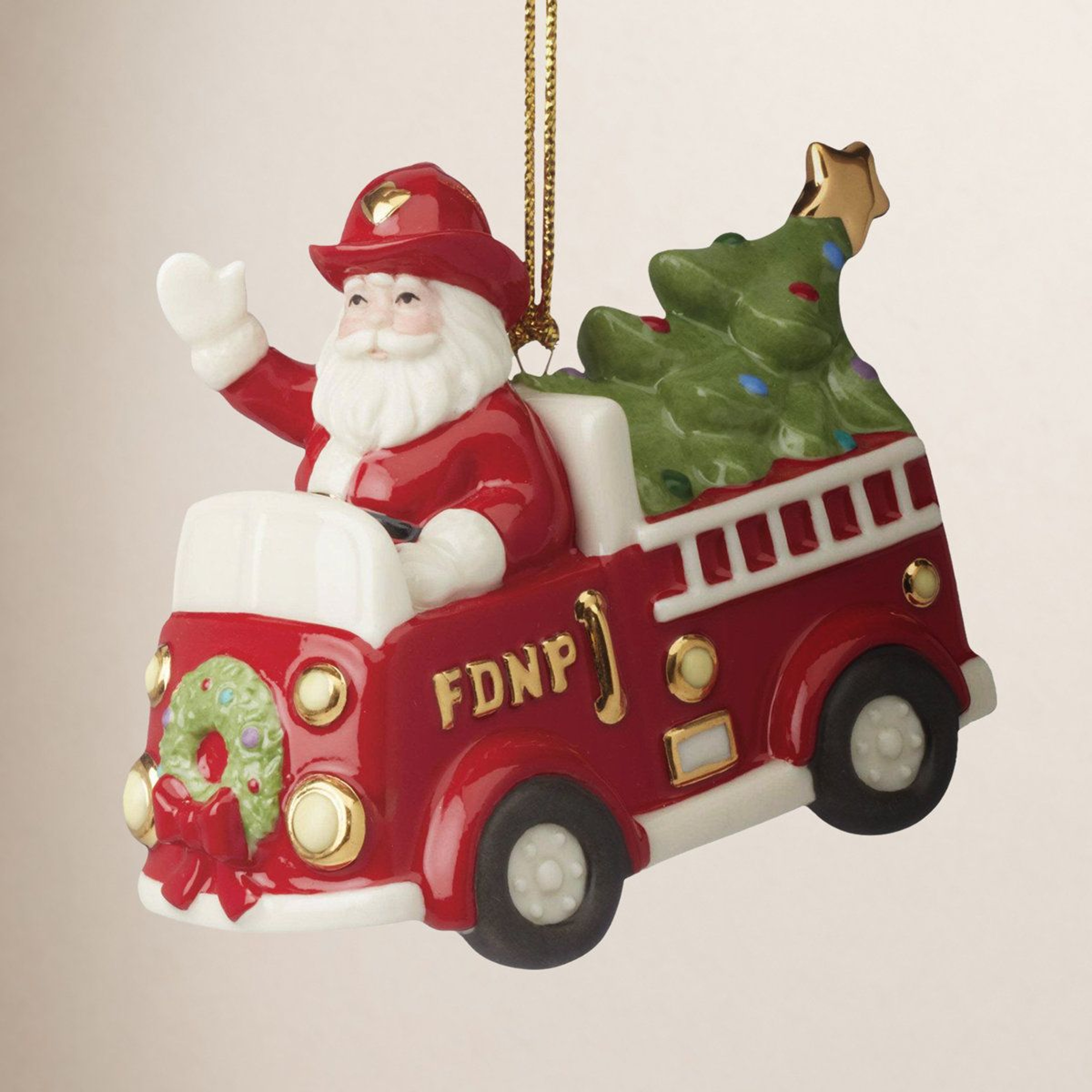 Santa Claus Porcelain Christmas Hanging Ornament Figurine 5