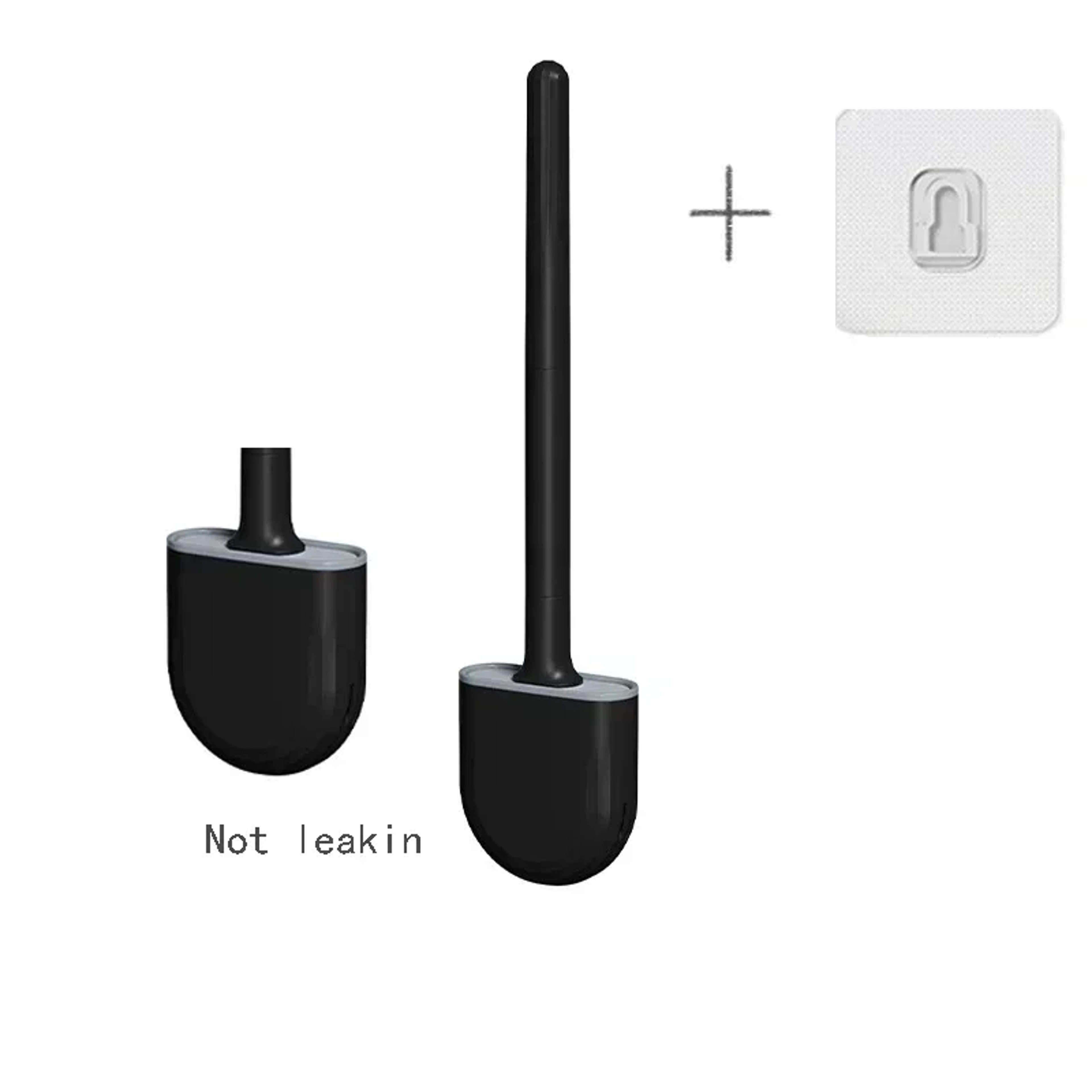 Flexible Silicone Toilet Brush With Wall Mounted Holder For Deep Bathroom Cleaning 7