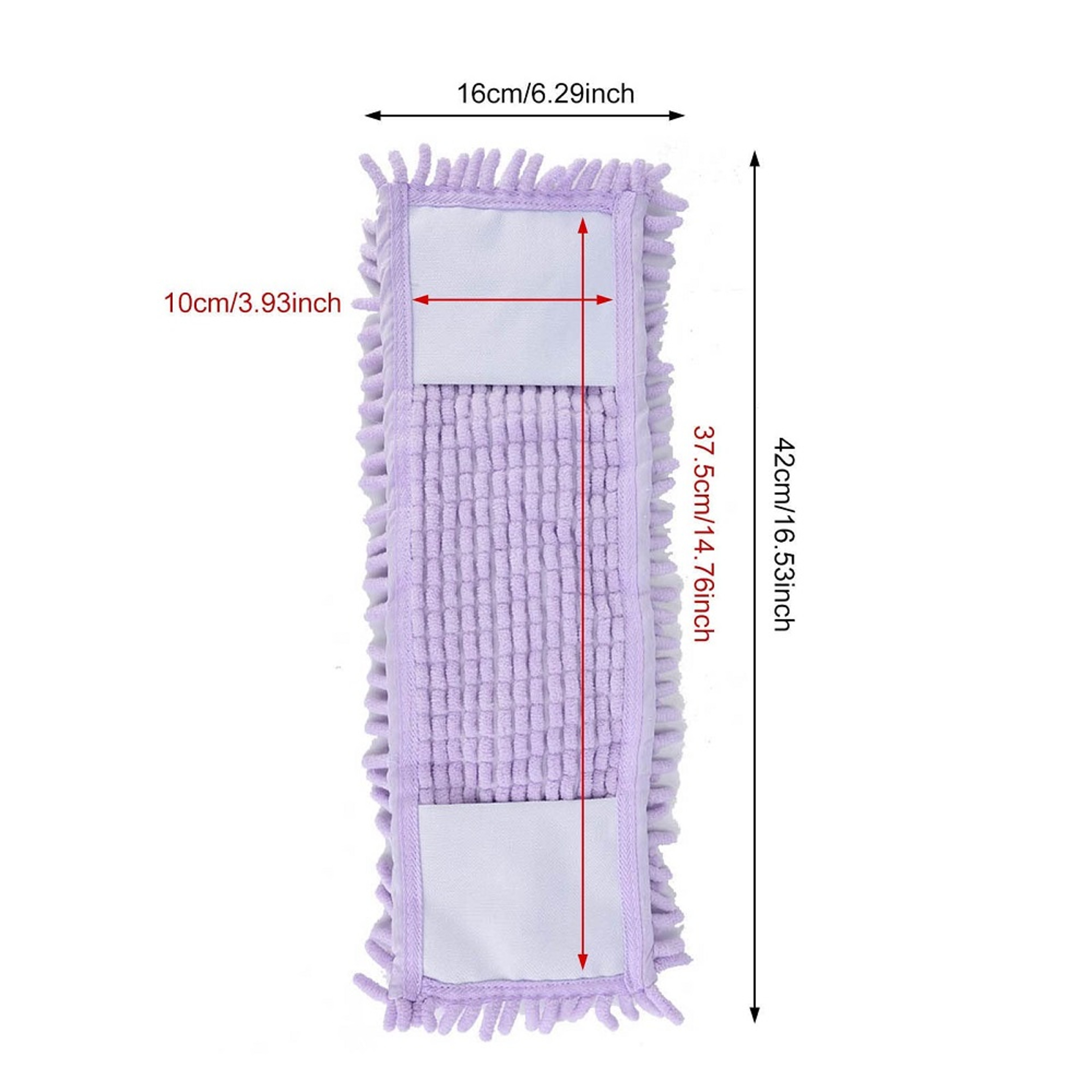 Chenille Mop Pad Replacement 40 x 10cm Reusable Dust Mop Replacement for Effortless Floor Cleaning – view 3