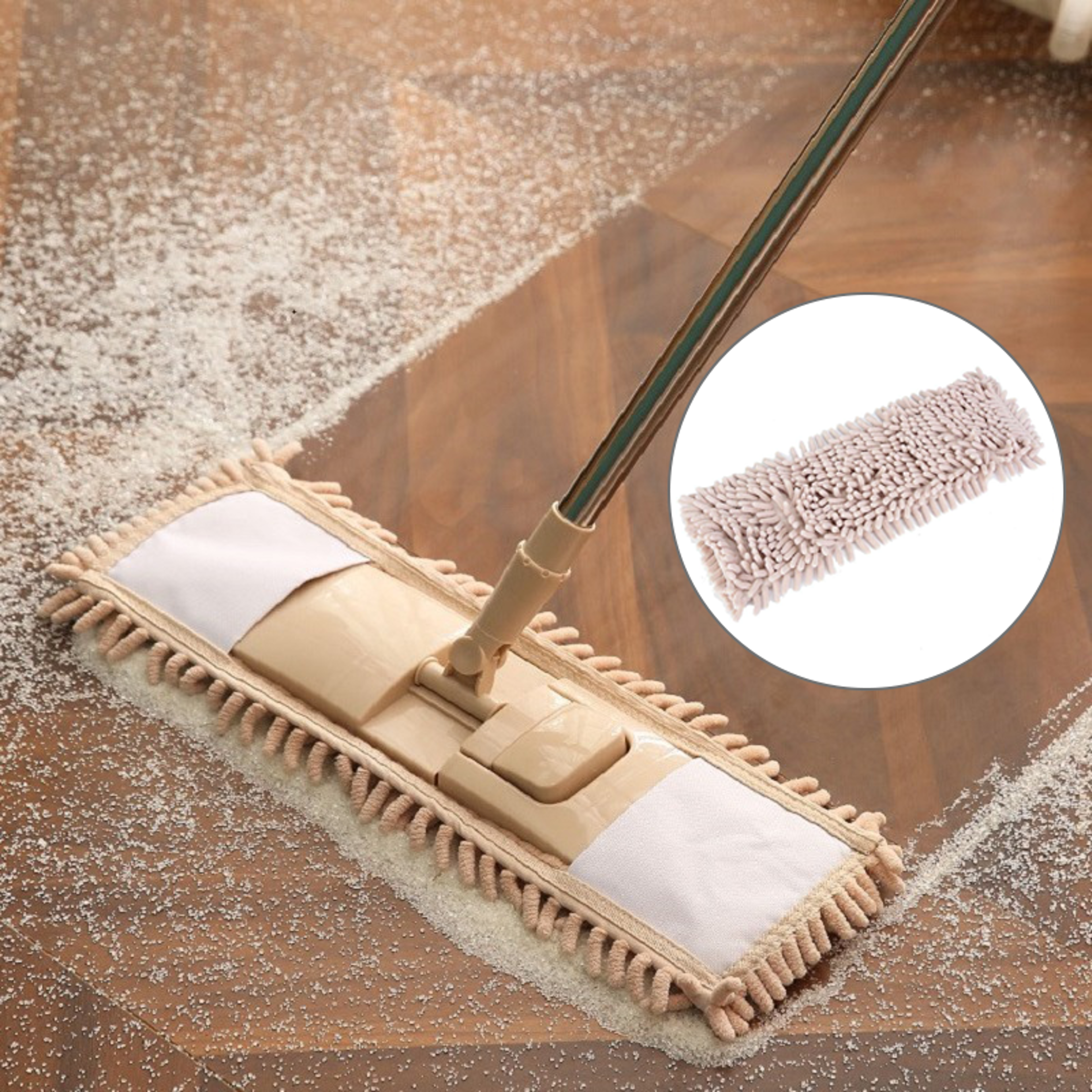 Chenille Mop Pad Replacement 40 x 10cm Reusable Dust Mop Replacement for Effortless Floor Cleaning – view 5