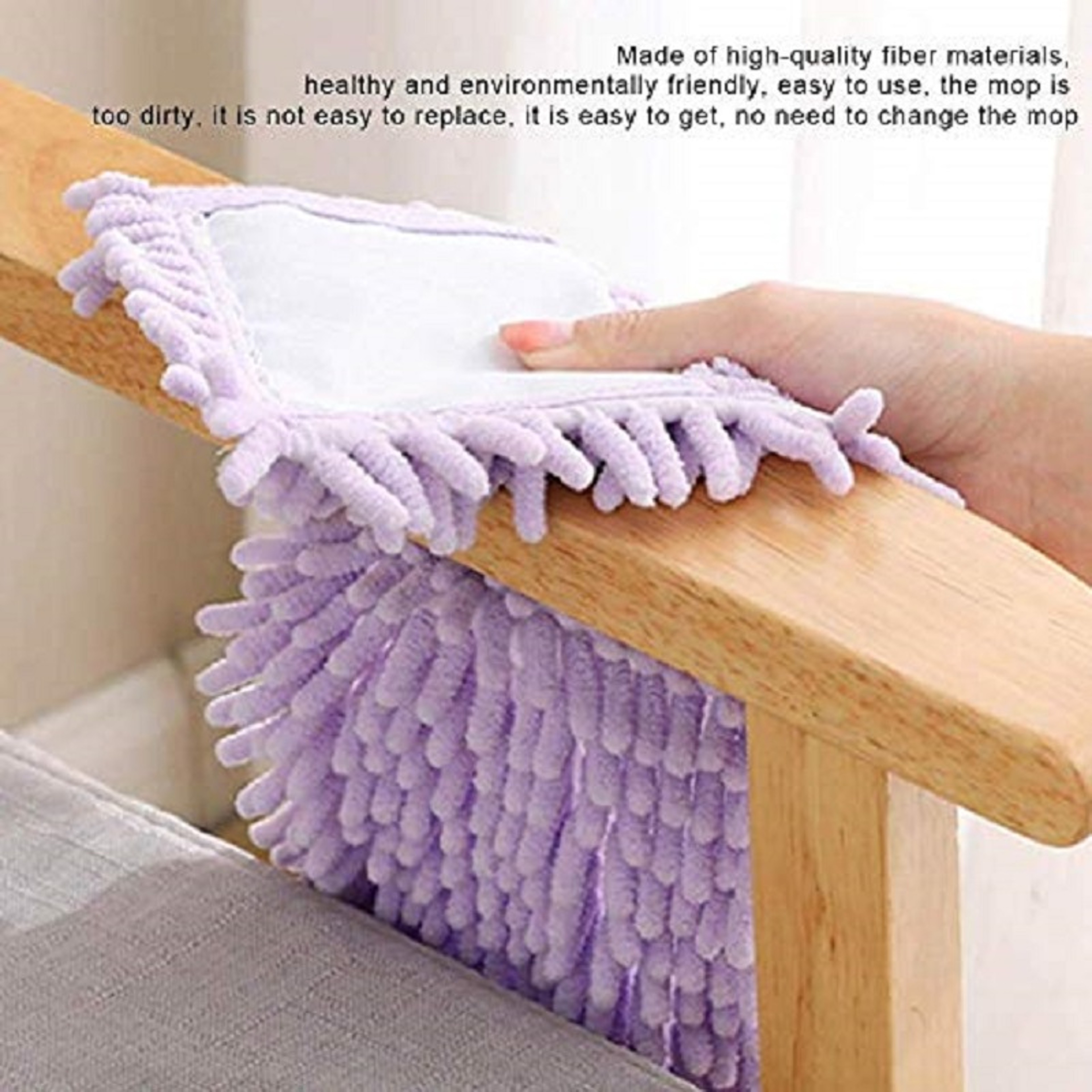 Chenille Mop Pad Replacement 40 x 10cm Reusable Dust Mop Replacement for Effortless Floor Cleaning – view 6
