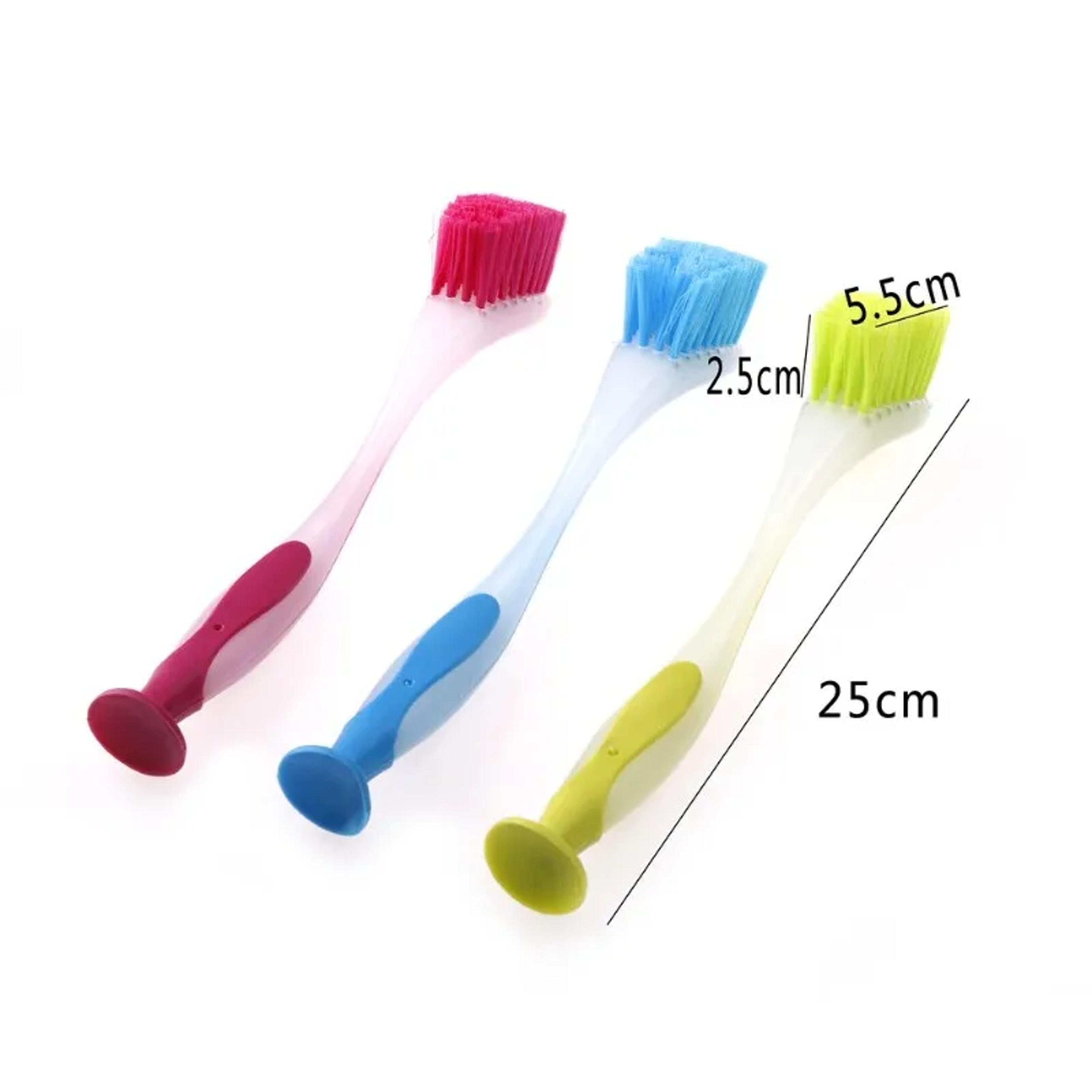Vertical Pot Cleaning Brush with Suction Cup Base and Long Handle Kitchen Scrub Brush – view 2