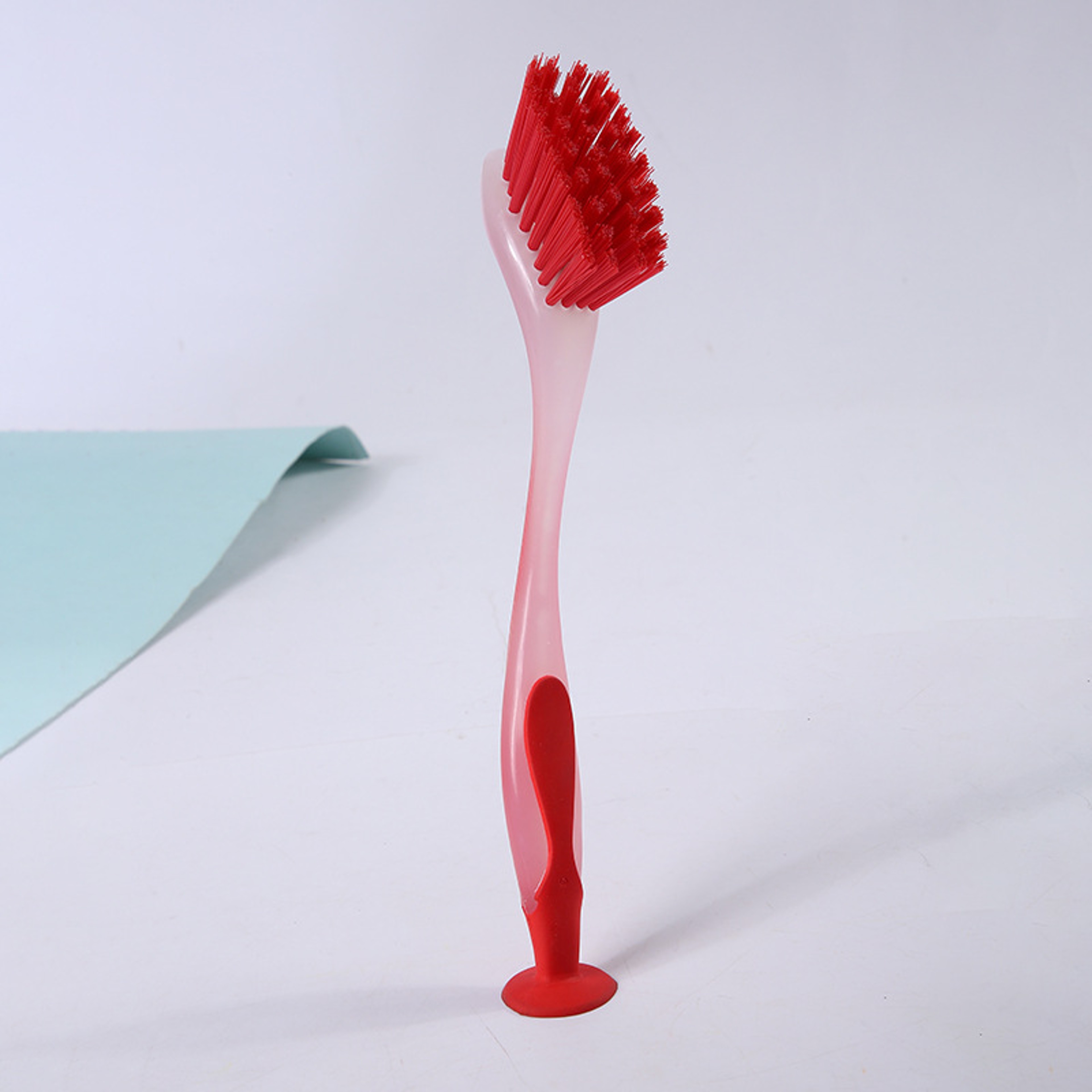Vertical Pot Cleaning Brush with Suction Cup Base and Long Handle Kitchen Scrub Brush – view 8
