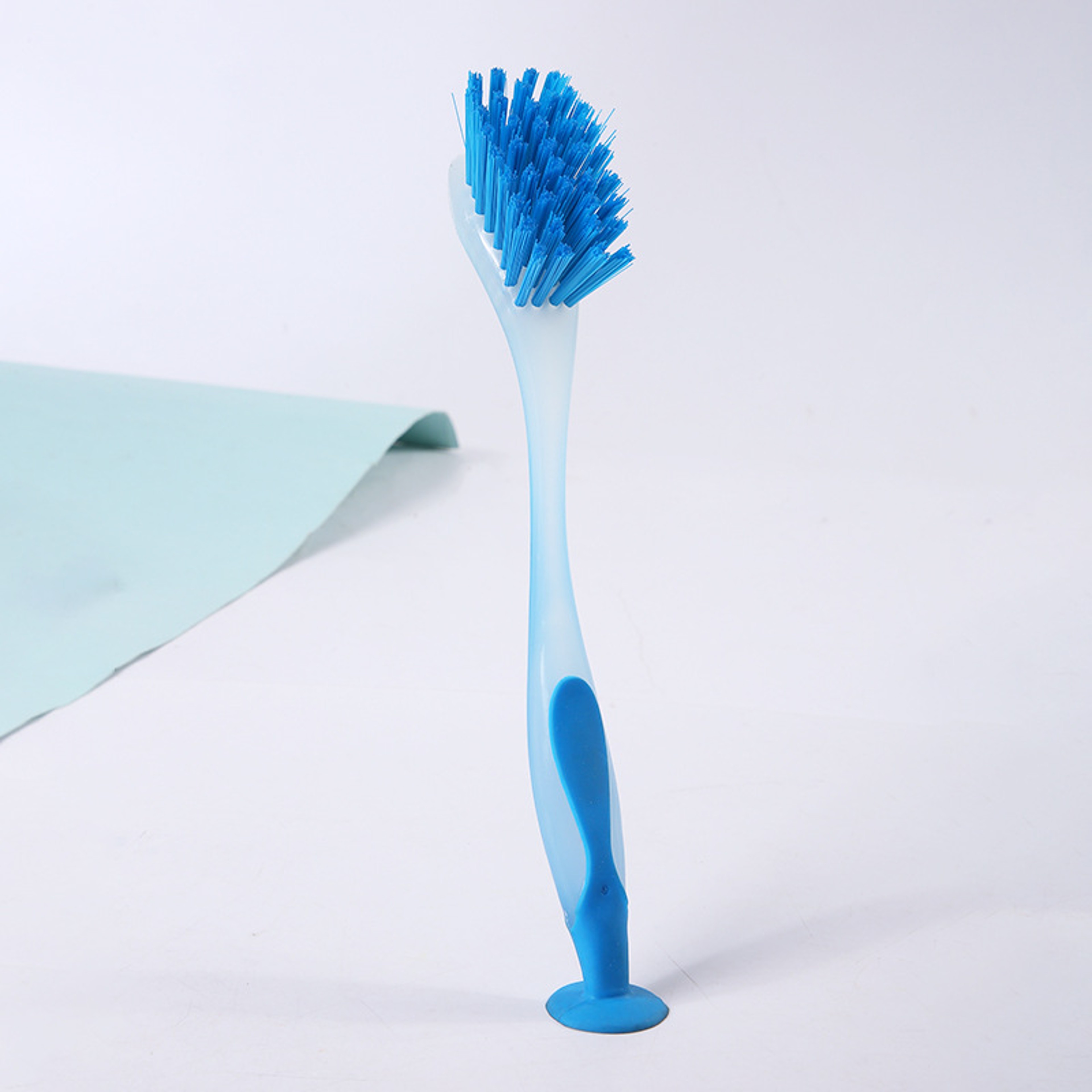 Vertical Pot Cleaning Brush with Suction Cup Base and Long Handle Kitchen Scrub Brush – view 9