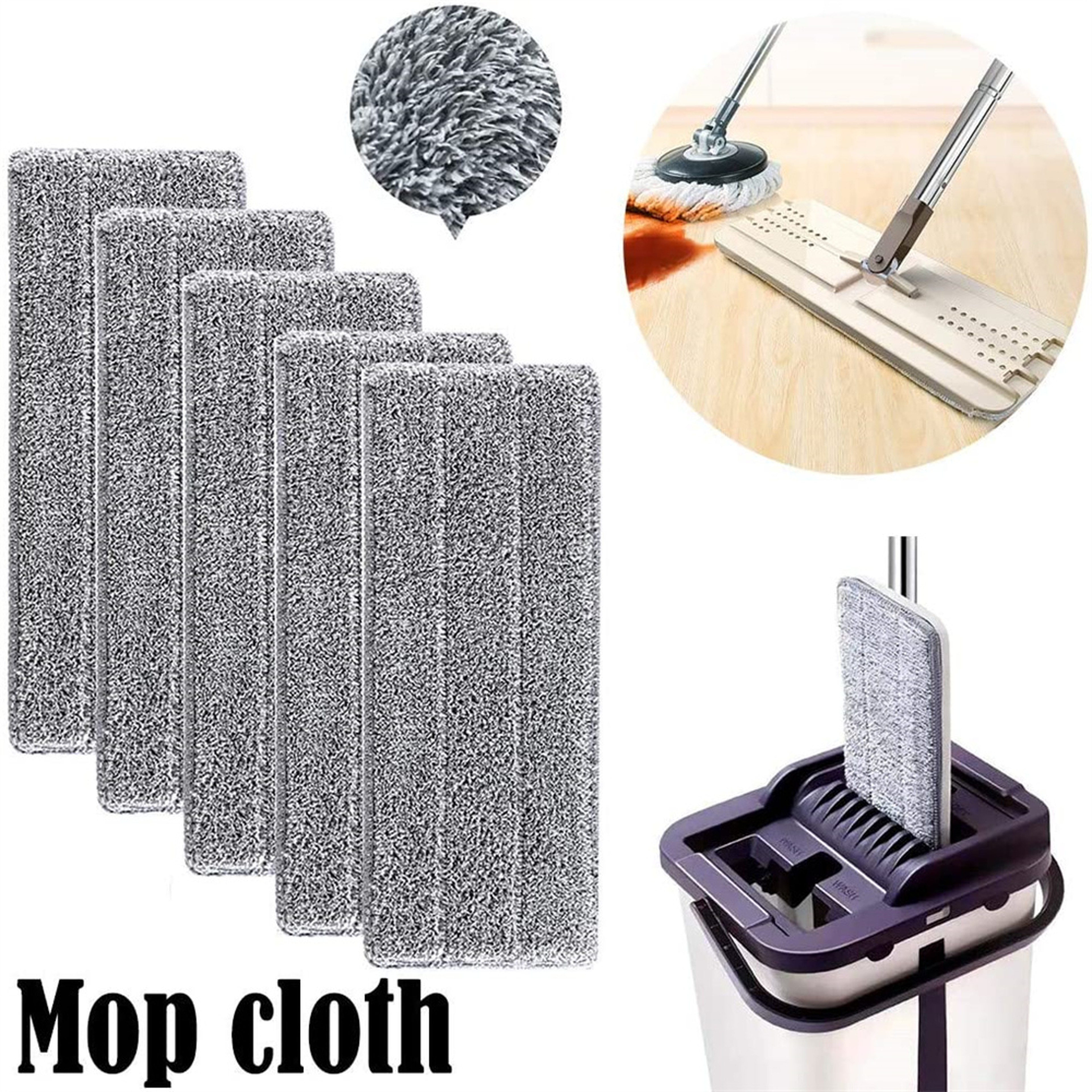 Microfiber Mop Replacement Head Flat Mop Refill Pad For StreakFree Floor Cleaning 0