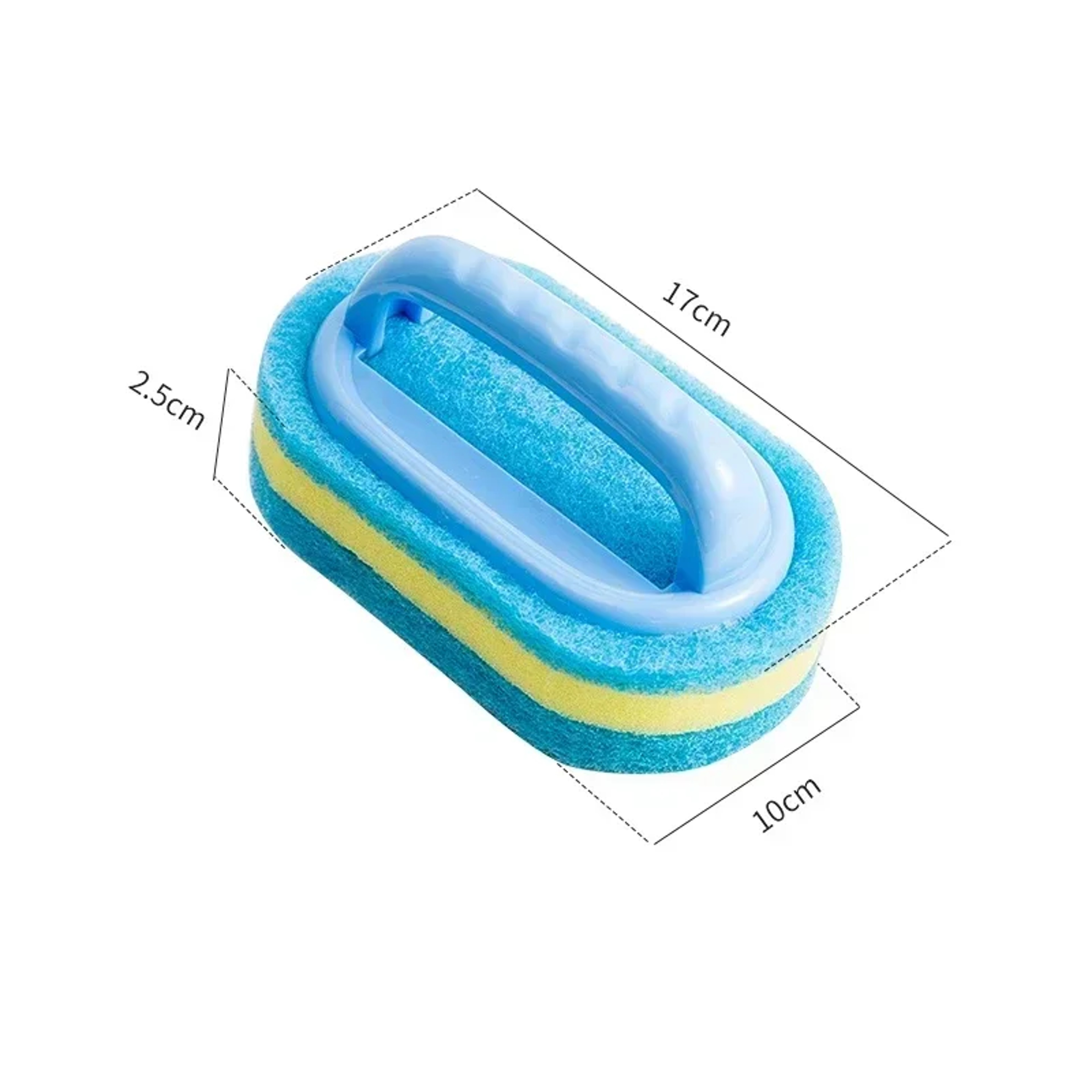 Magic Cleaning Sponge Brush With Handle For Bathroom Kitchen  Glass Surfaces 5