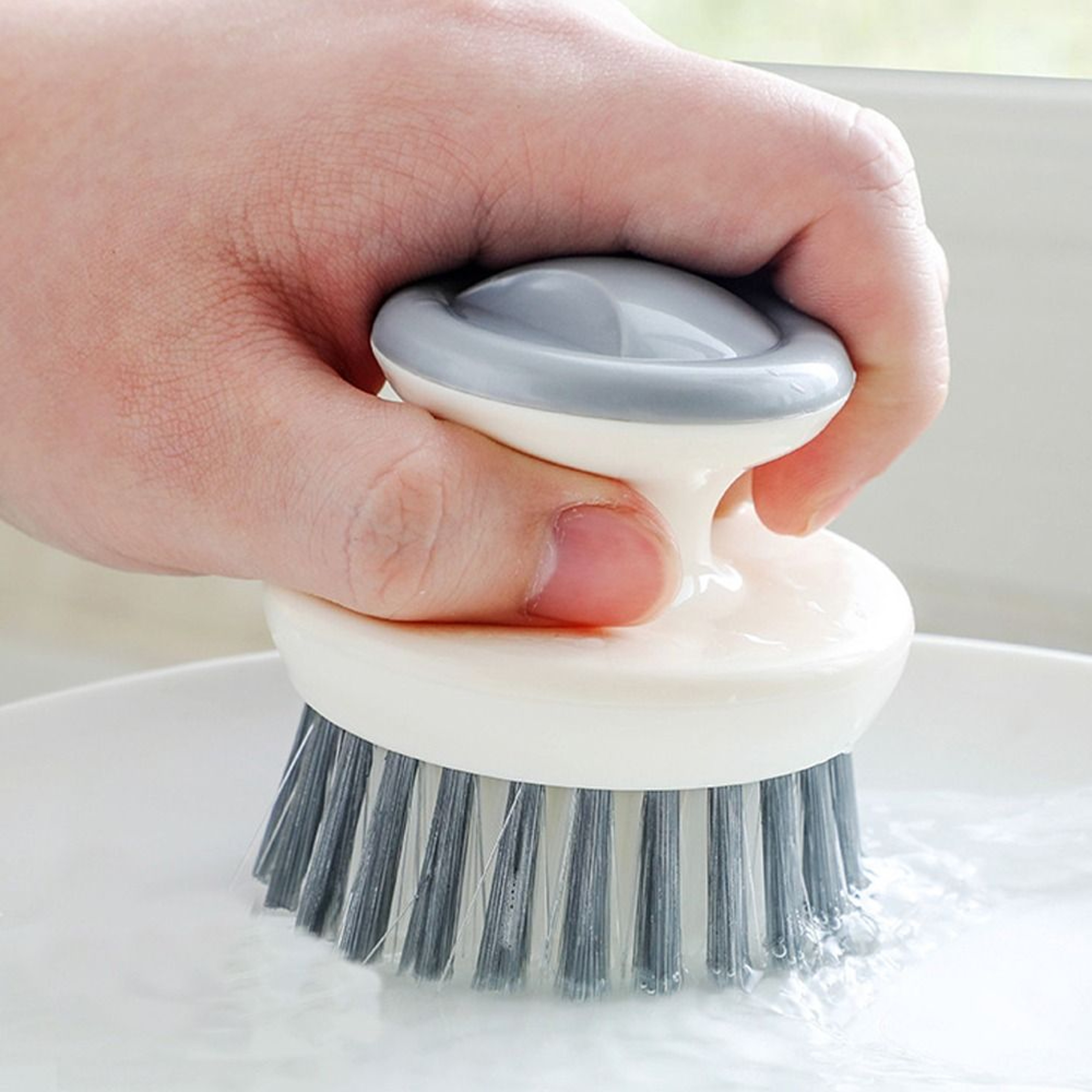 Multipurpose Dish Brush with Ergonomic Handle for Pots, Pans & Kitchen Cleaning – view 2