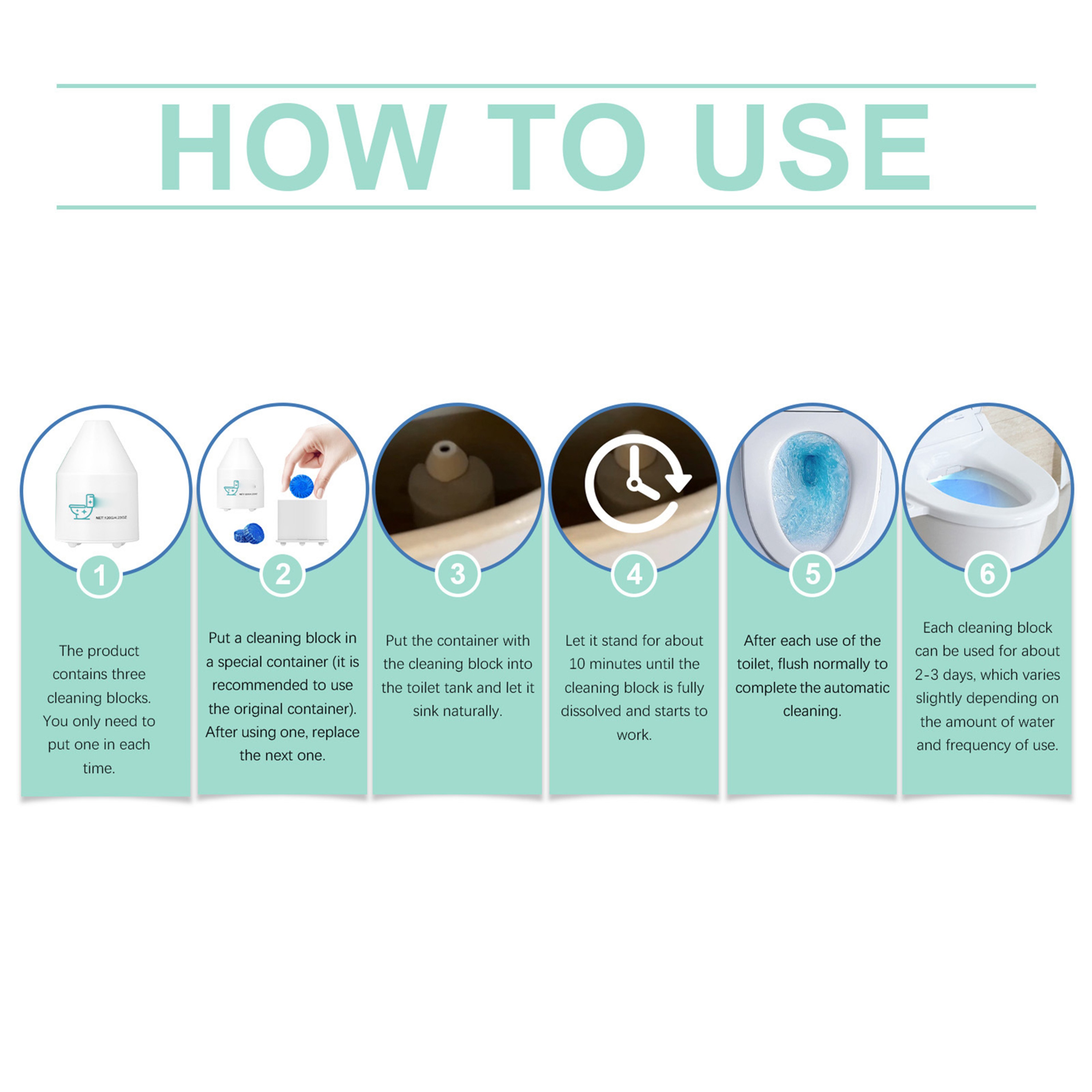 FreshFlush Toilet Tank Cleaning Tablets Automatic Drop In Toilet Tank Cleaner – view 6