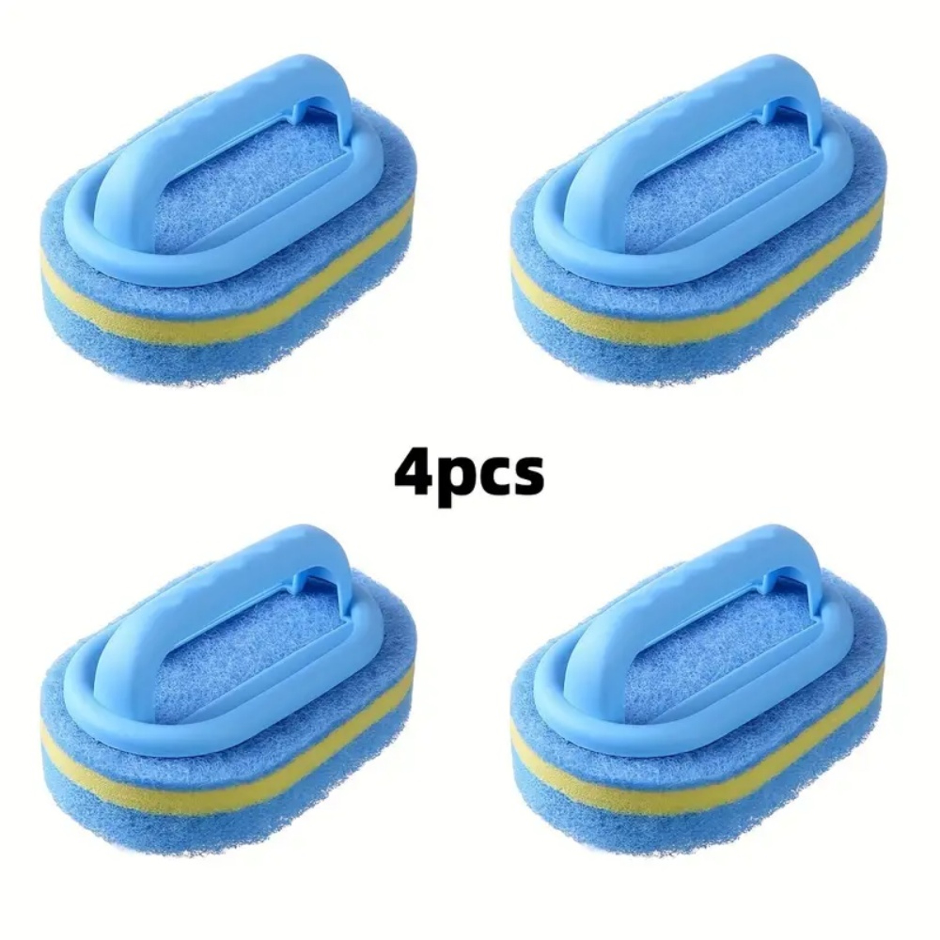 Heavy Duty Cleaning Sponge with Handle for Kitchen & Bathroom Tile Scrubbing – view 8