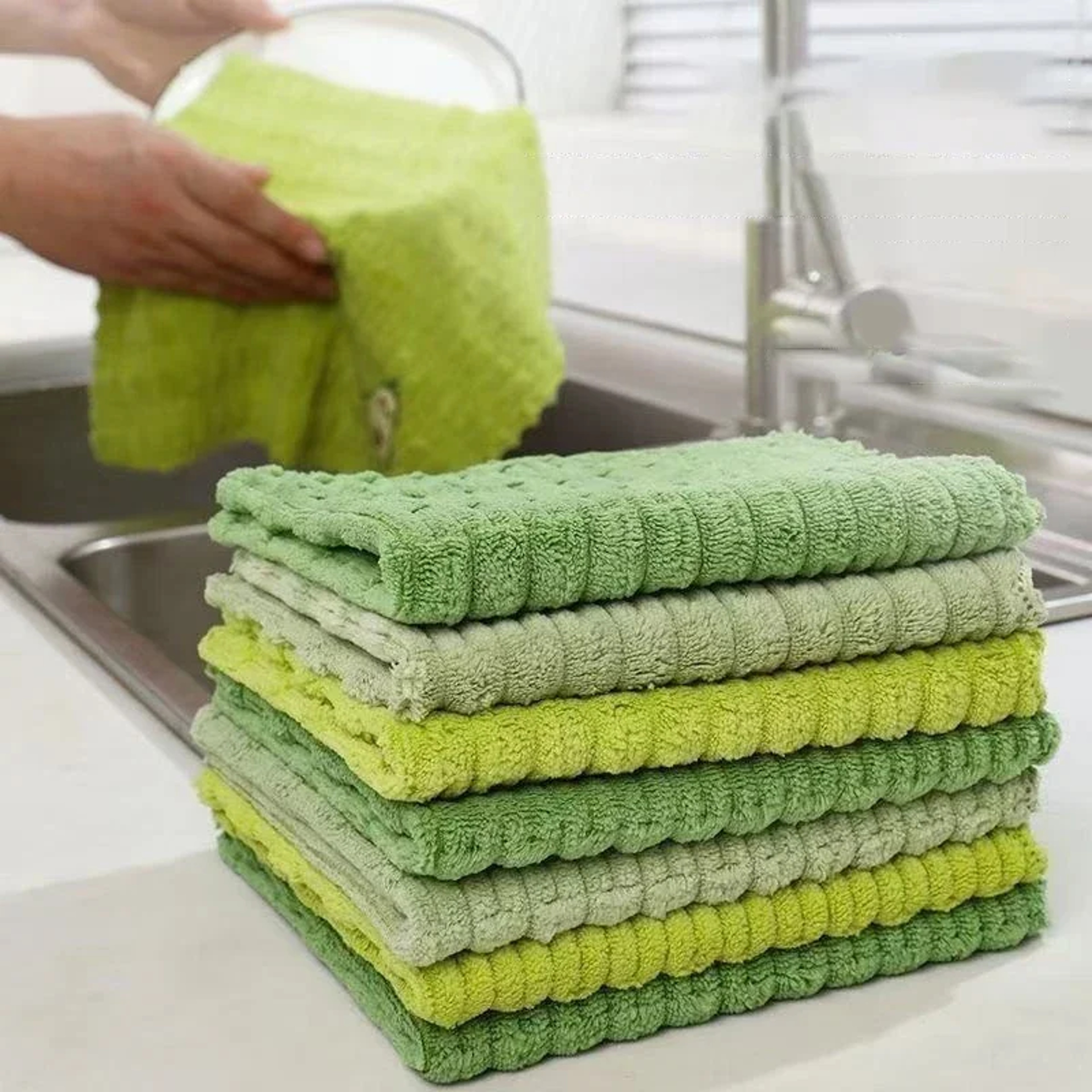 Cute Avocado Kitchen Dish Cloth Embroidered Reusable Kitchen Towel For Everyday Cleaning 3