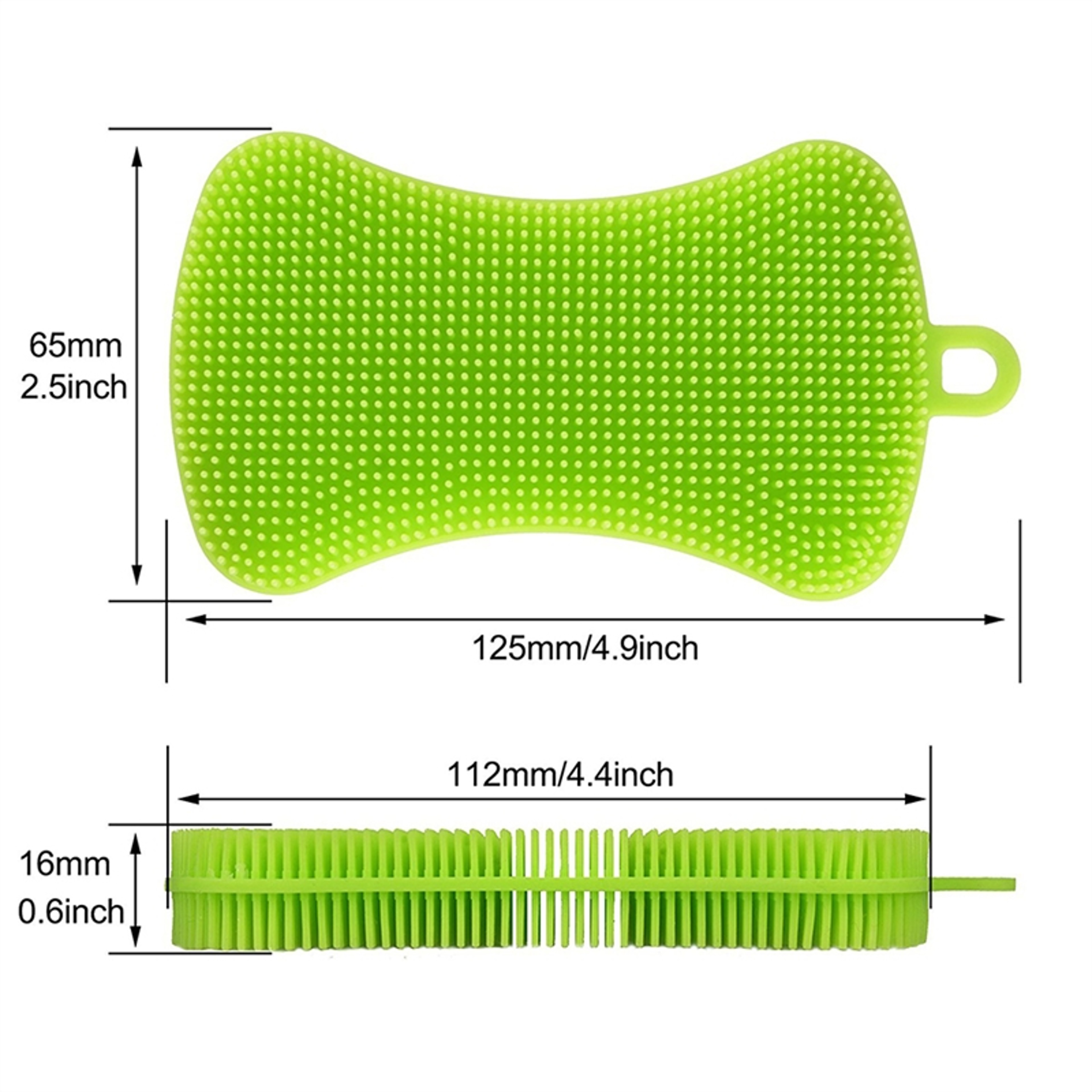 FlexiClean Silicone Dish Scrubber Multi Purpose Kitchen Cleaning Brush for Dishes, Pots & Produce – view 6