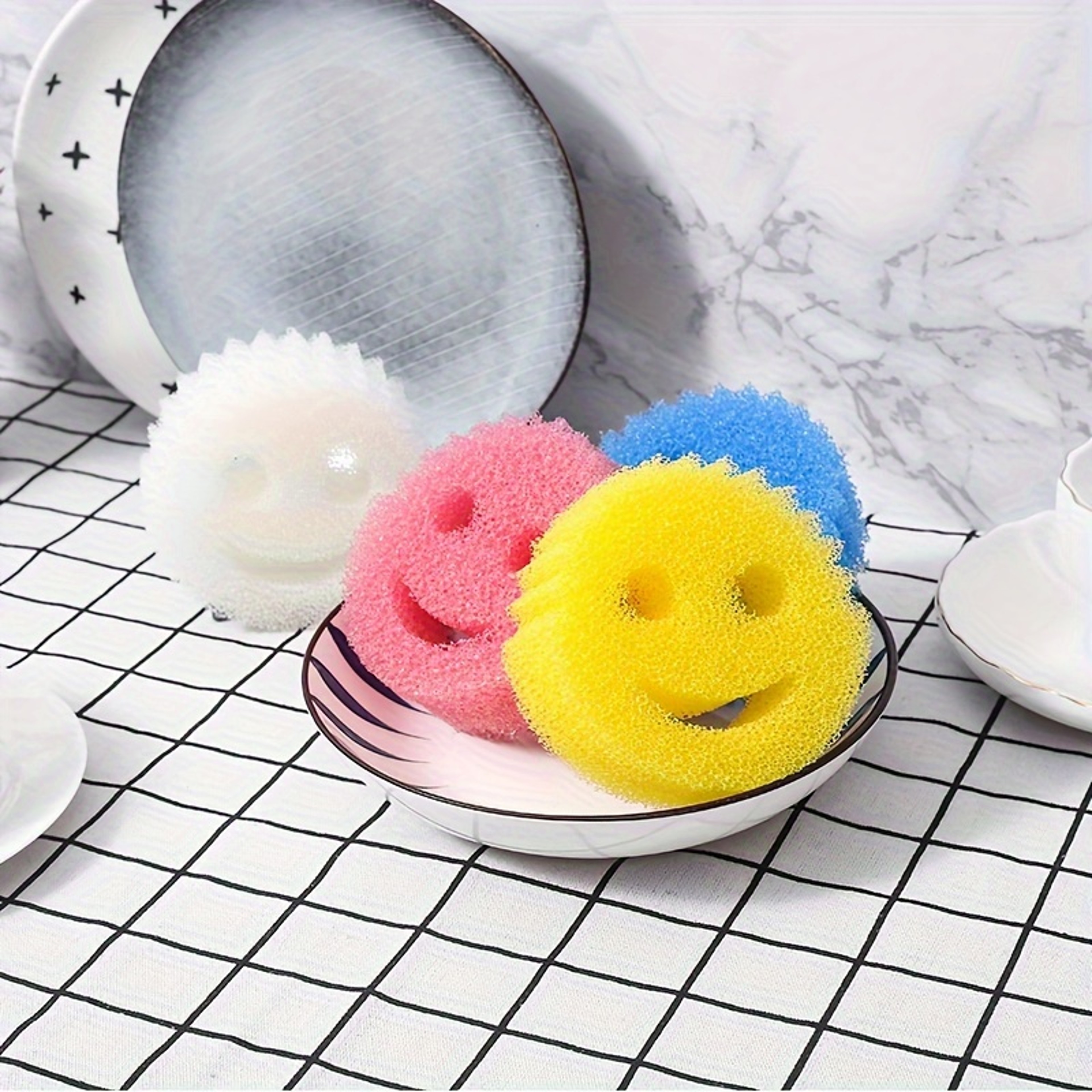 Temperature Sensitive Double Sided Kitchen Cleaning Sponge for Scratch Free Dishwashing – view 3