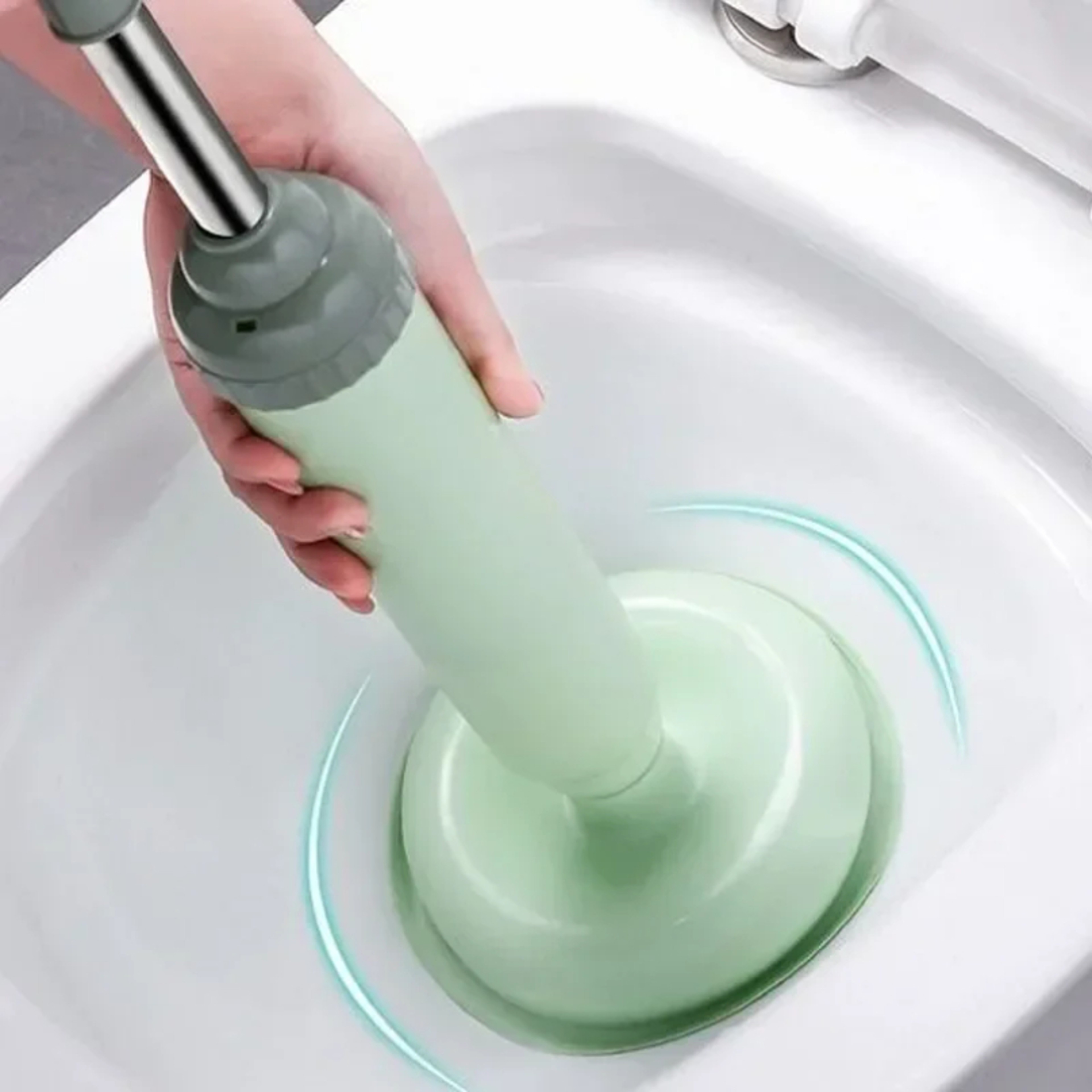 High Pressure Toilet Plunger Drain Clog Remover for Bathroom, Kitchen Sink & Pipe Cleaning – view 1