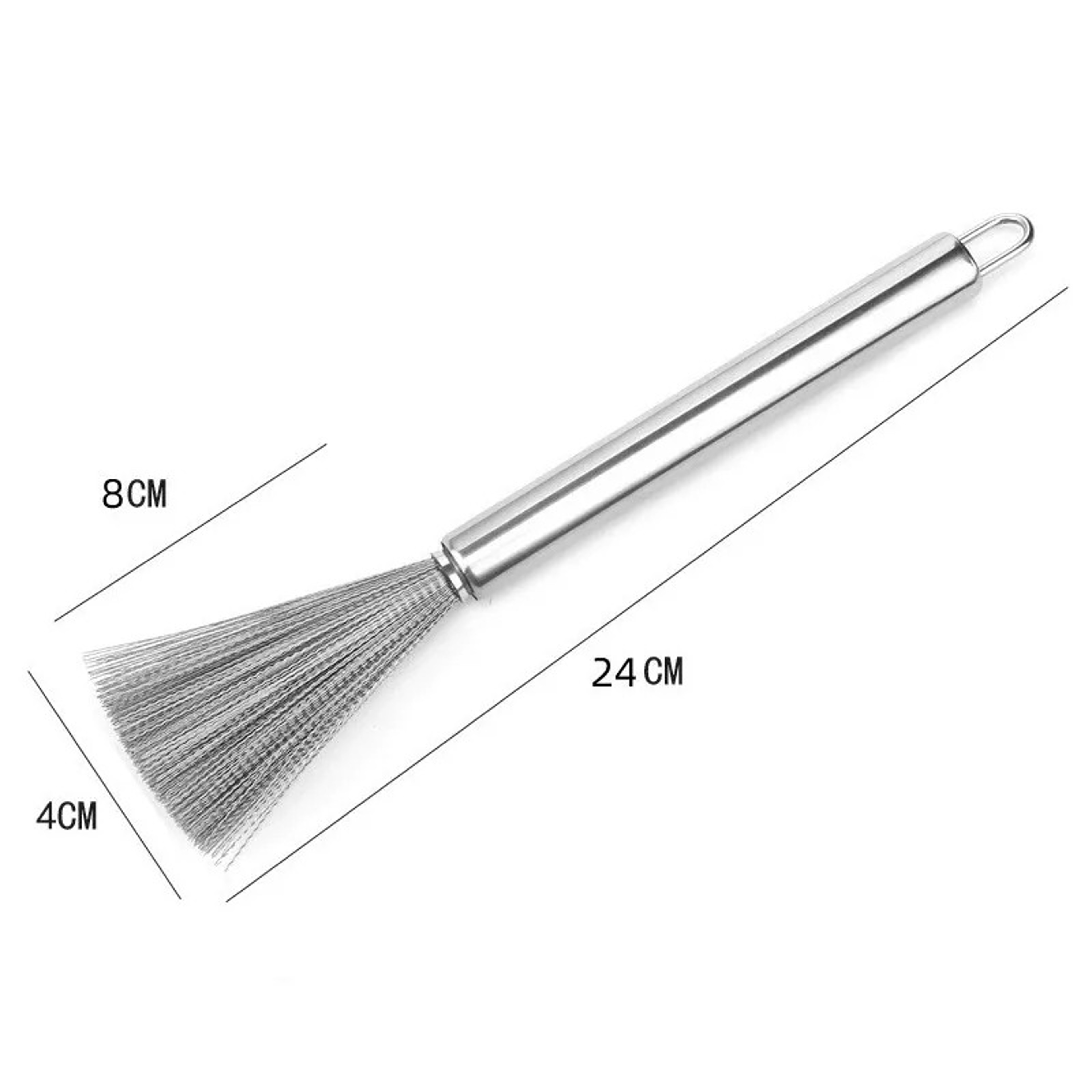 Heavy Duty Stainless Steel Cleaning Brush with Long Handle for Pots, Pans & Kitchen Utensils – view 6
