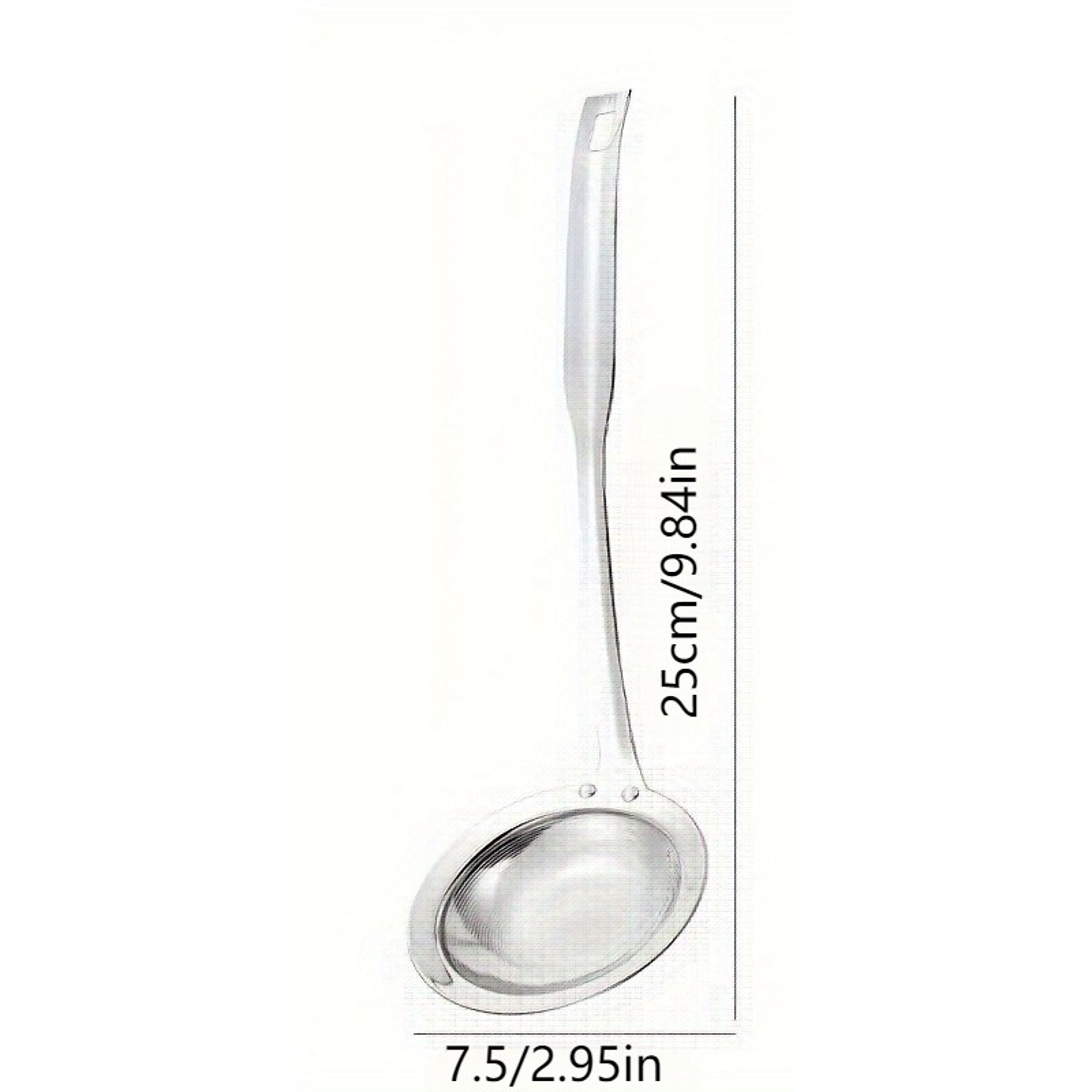 Premium Oil Skimmer Ladle Stainless Steel Fine Mesh Strainer Spoon with Long Handle – view 6