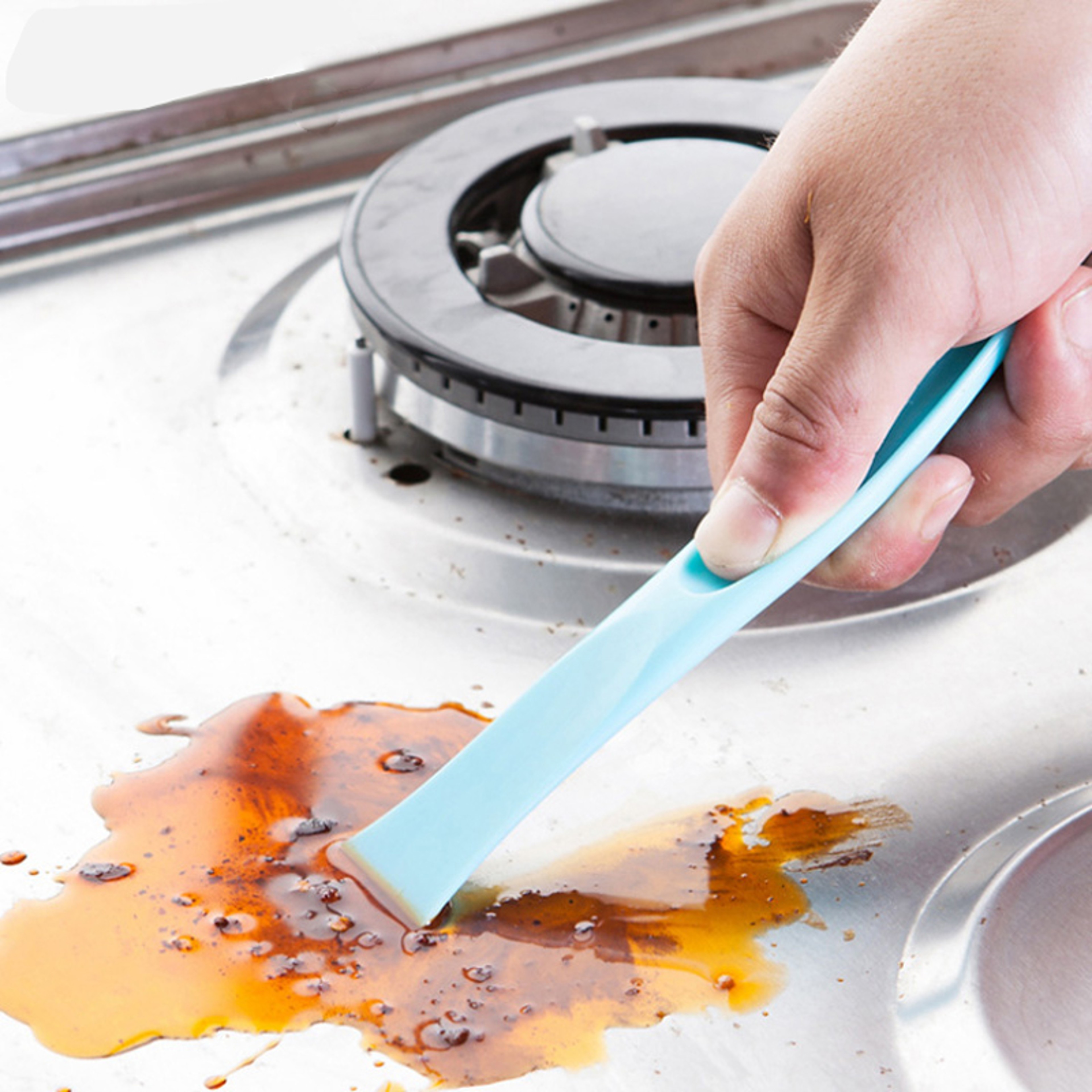 Kitchen Stove Cleaning Scraper Brush for Gas Stove Grooves and Tough Grease – view 1