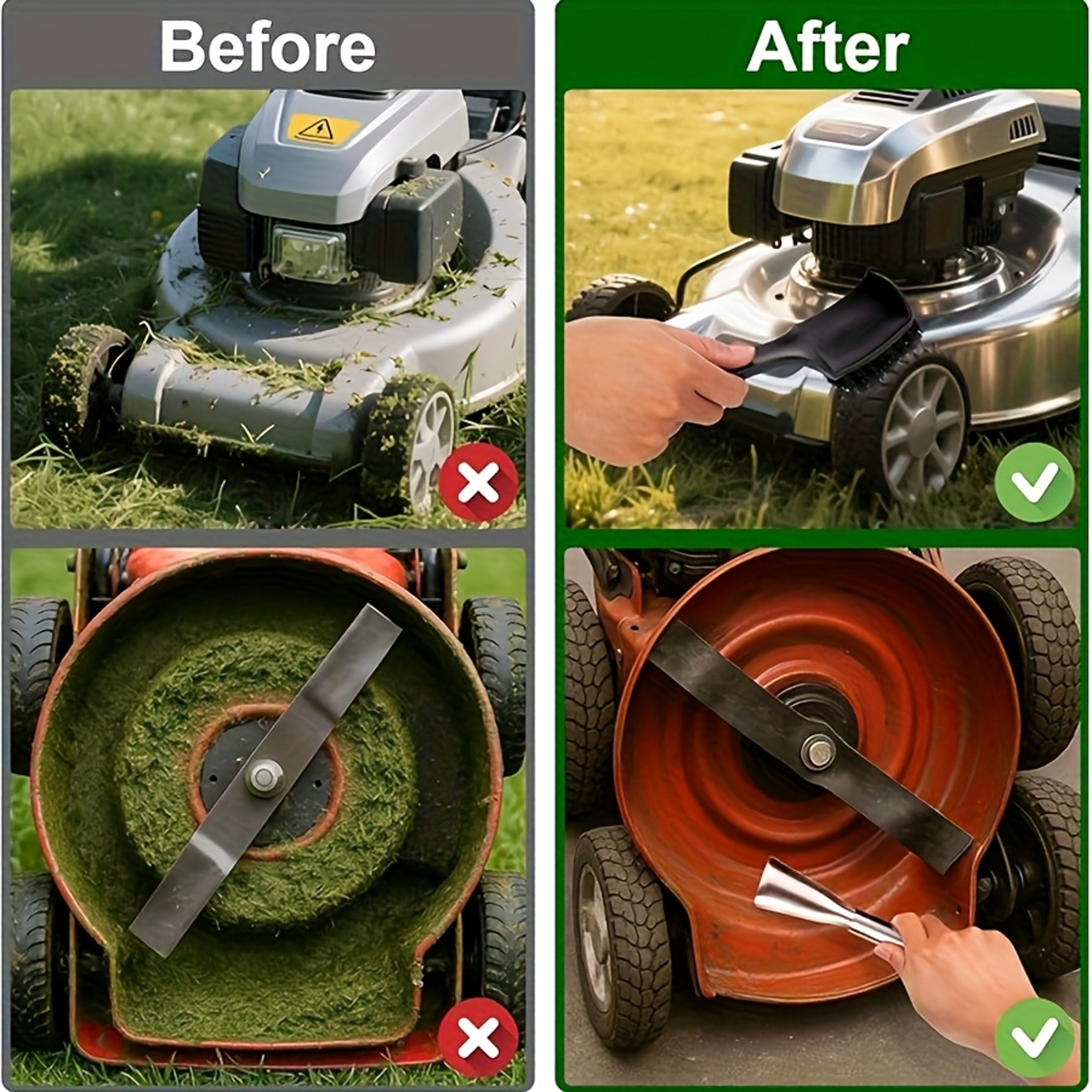 Lawn Mower Deck Cleaner Brush & Mower Deck Scraper Tool Set – view 3