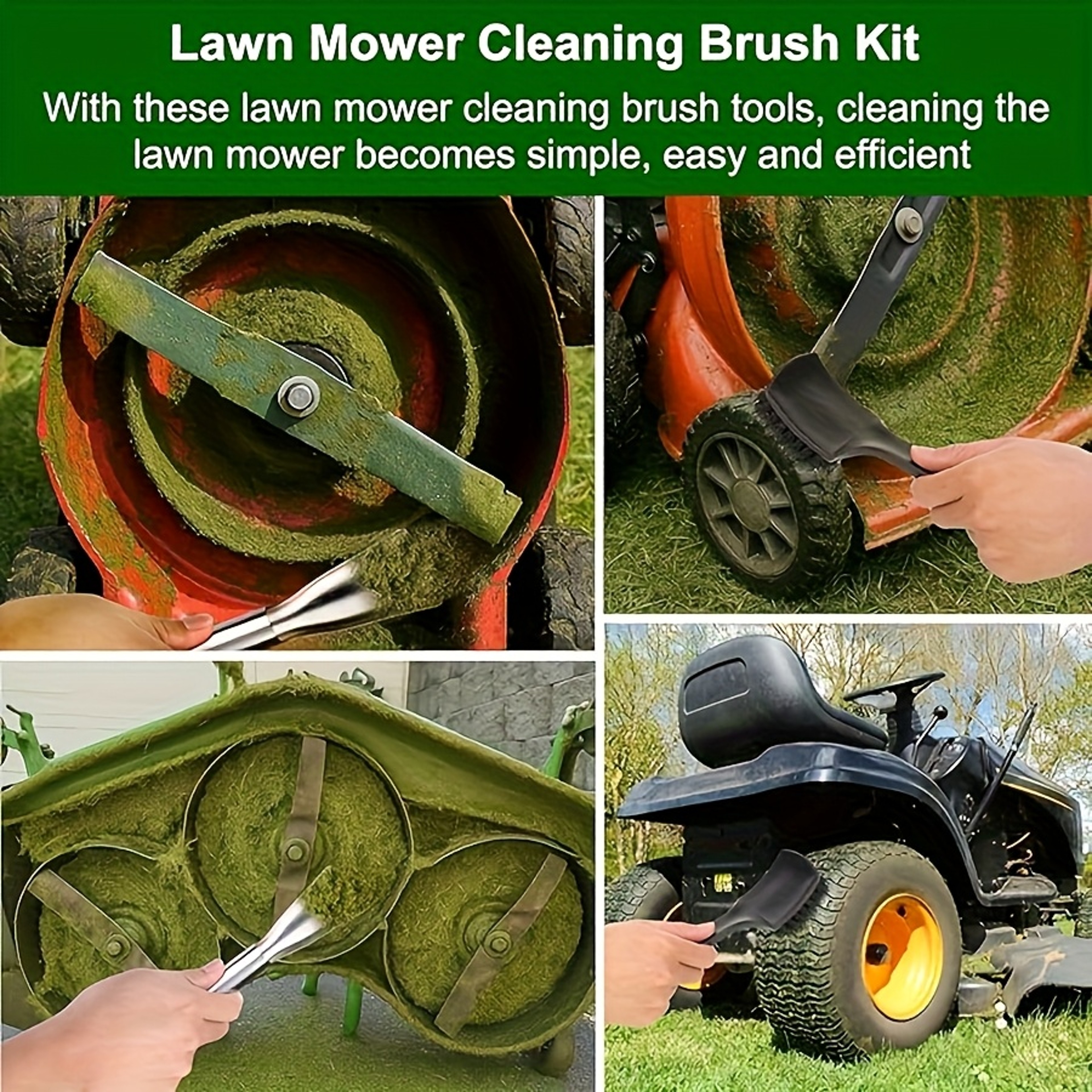 Lawn Mower Deck Cleaner Brush & Mower Deck Scraper Tool Set – view 4