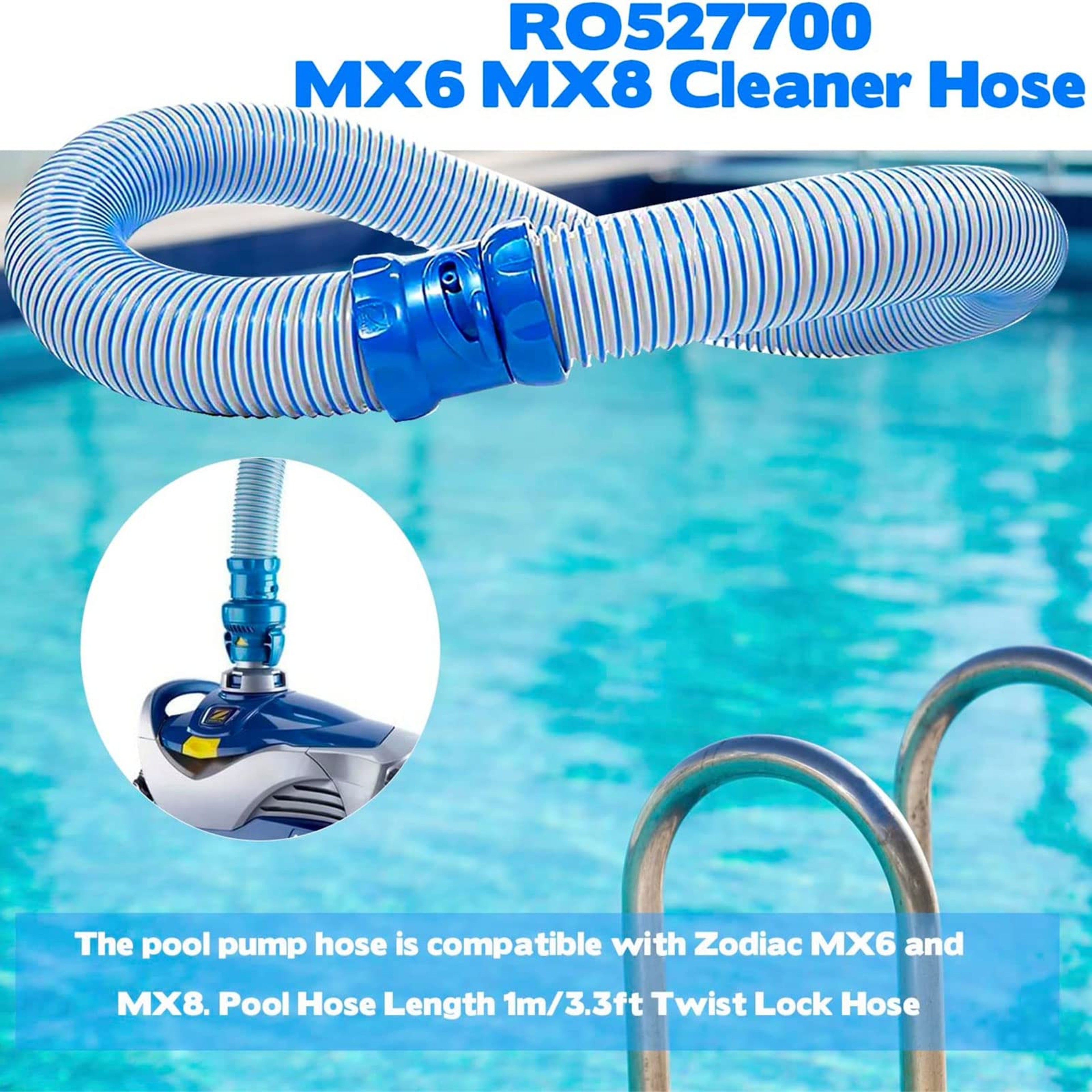 Pool Cleaner Hose Twist Lock Replacement for Zodiac Pool Vacuum – view 2