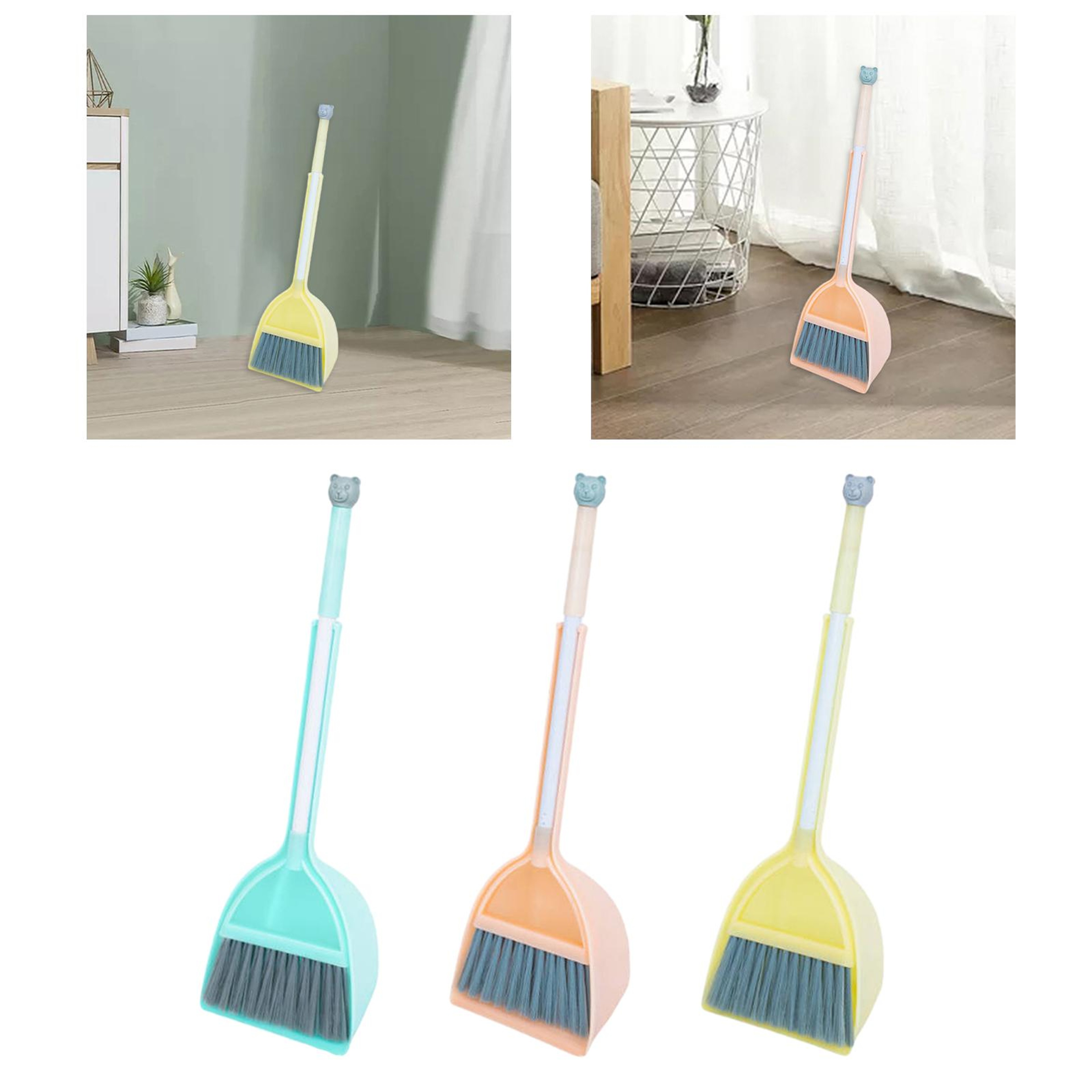 Kids Cleaning Set Mini Broom  Dustpan Toy For Toddlers Pretend Play Learning 3