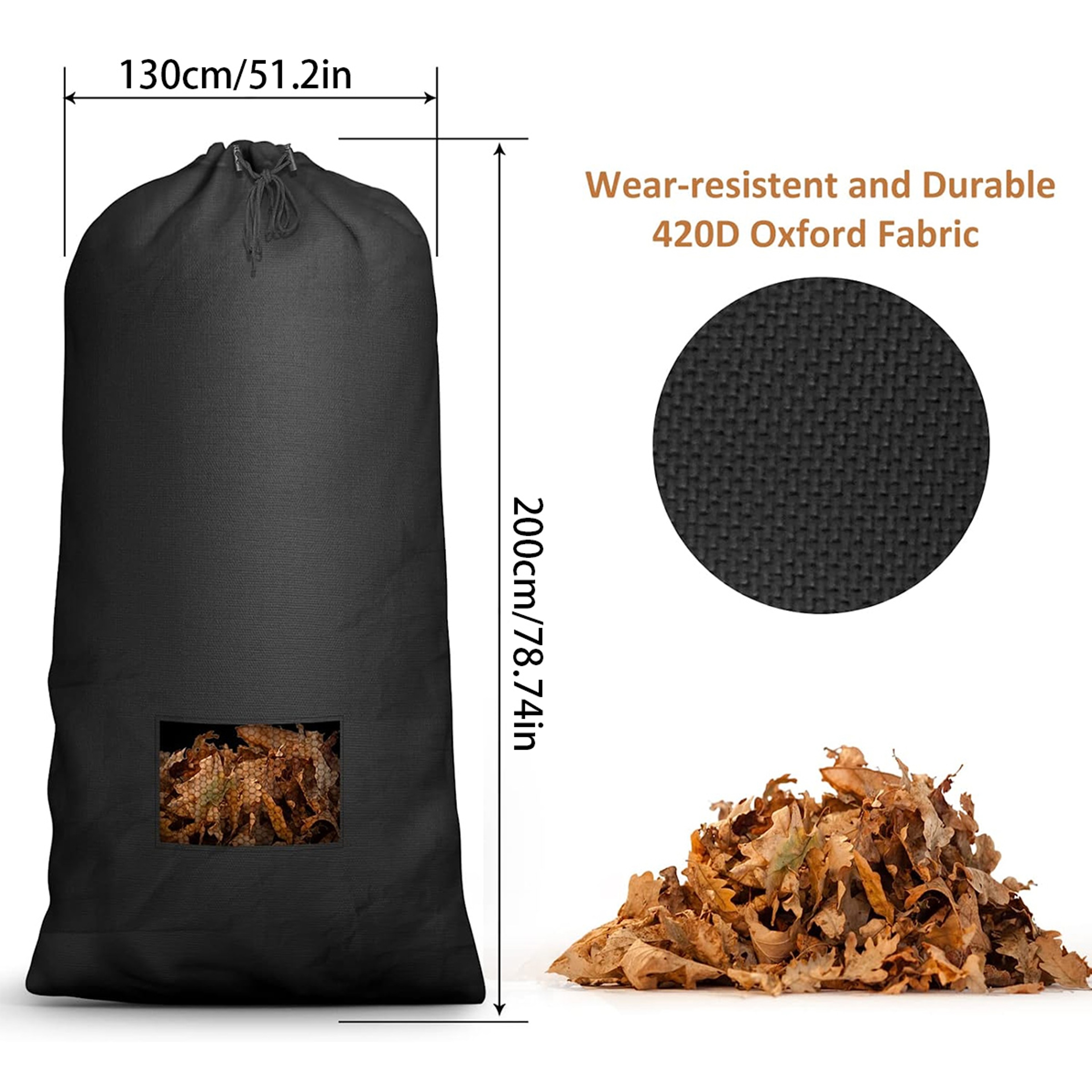 Heavy Duty Lawn Tractor Leaf Bag Oxford Grass Catcher Bag for Riding Lawn Mowers – view 6