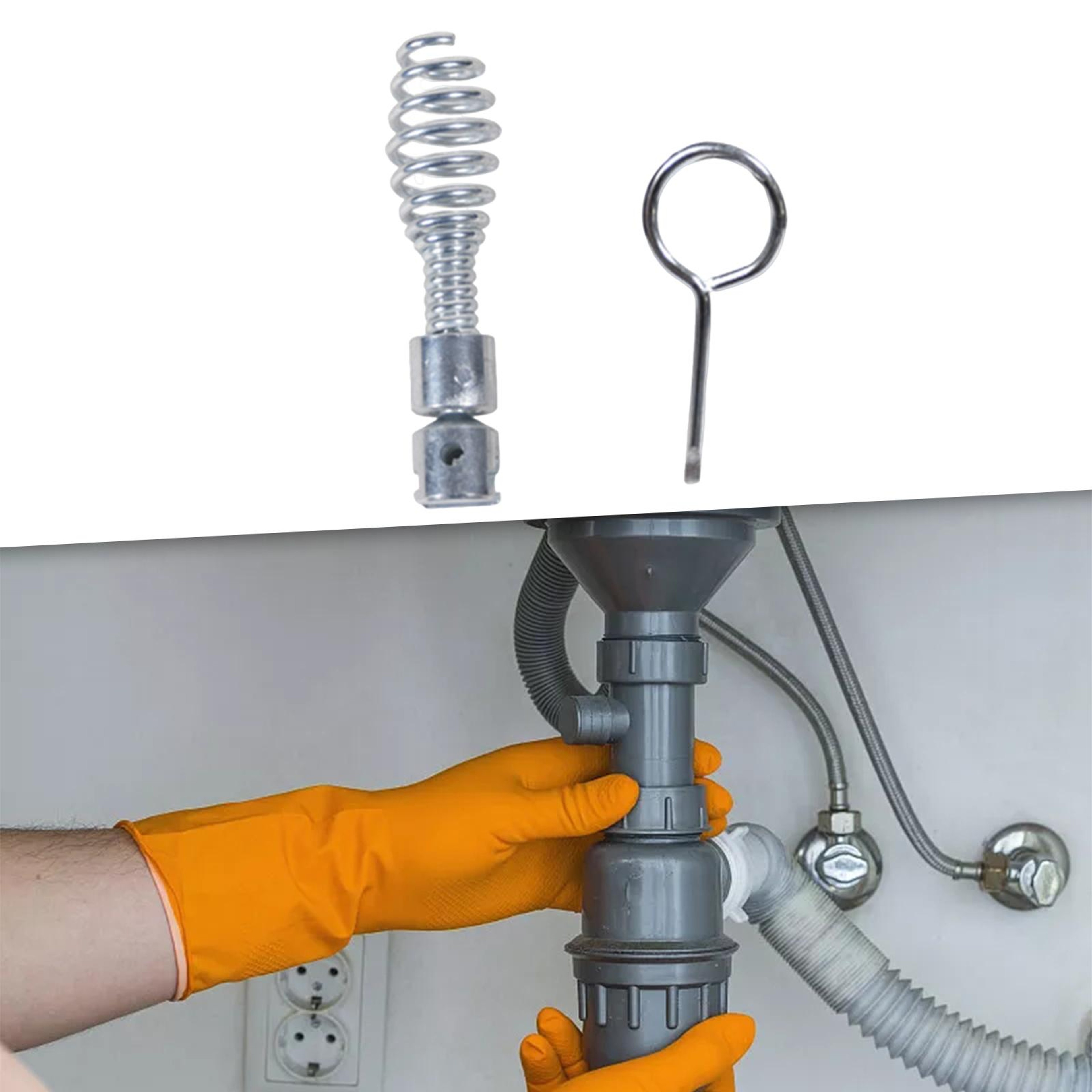Heavy Duty Drop Head Auger Drain Cleaner Cutter Head Pipe Cleaning Tool Attachment – view 2