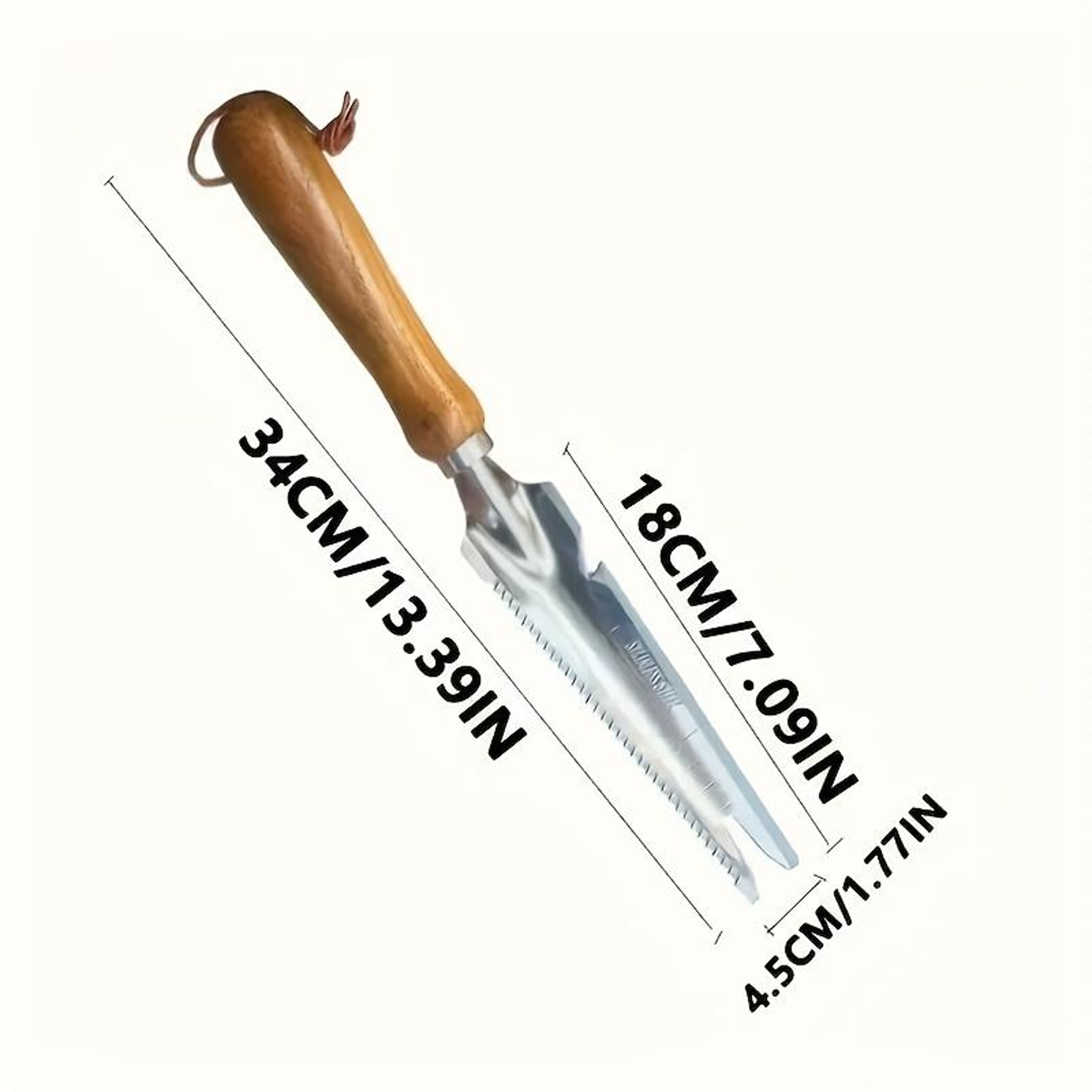 Manual Garden Weeder Tool with Wooden Handle, Dandelion Root Puller & Hand Weed Remover – view 4