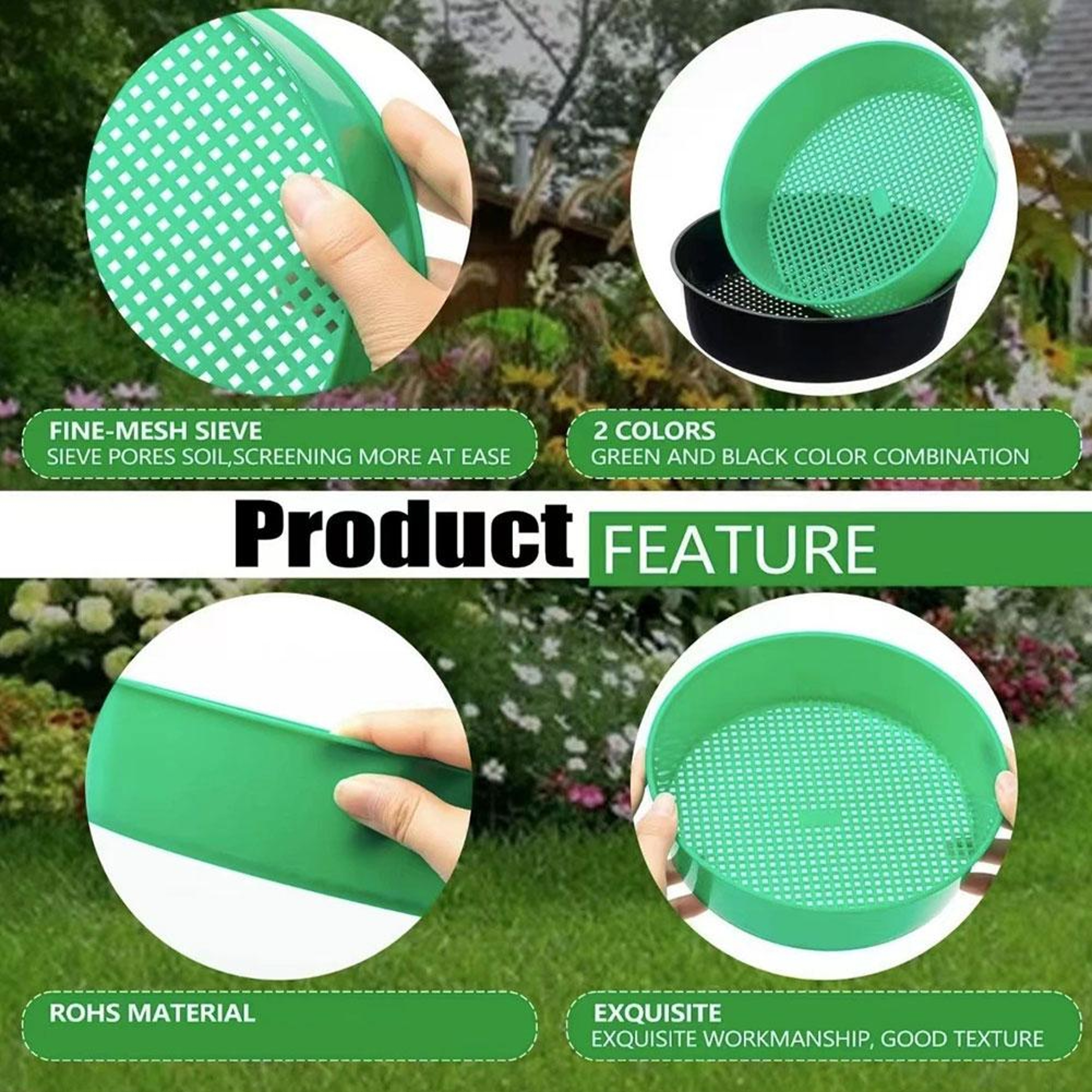 Garden Soil Sieve Filter Mesh for Compost, Potting Mix & Stone Sifting – view 5