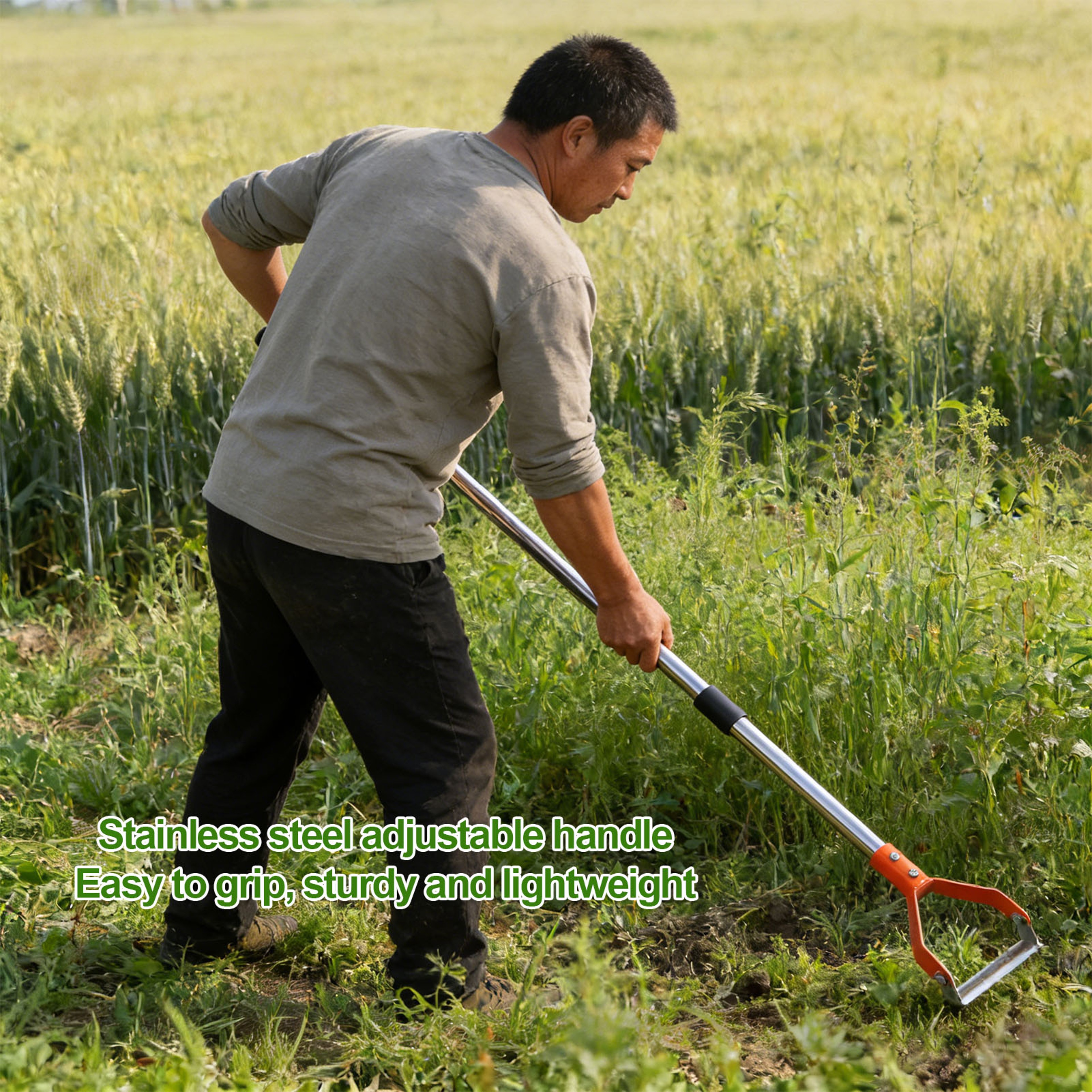 Heavy Duty Stirrup Hoe Carbon Steel Garden Hoe For Fast Weeding Soil Cultivation 1