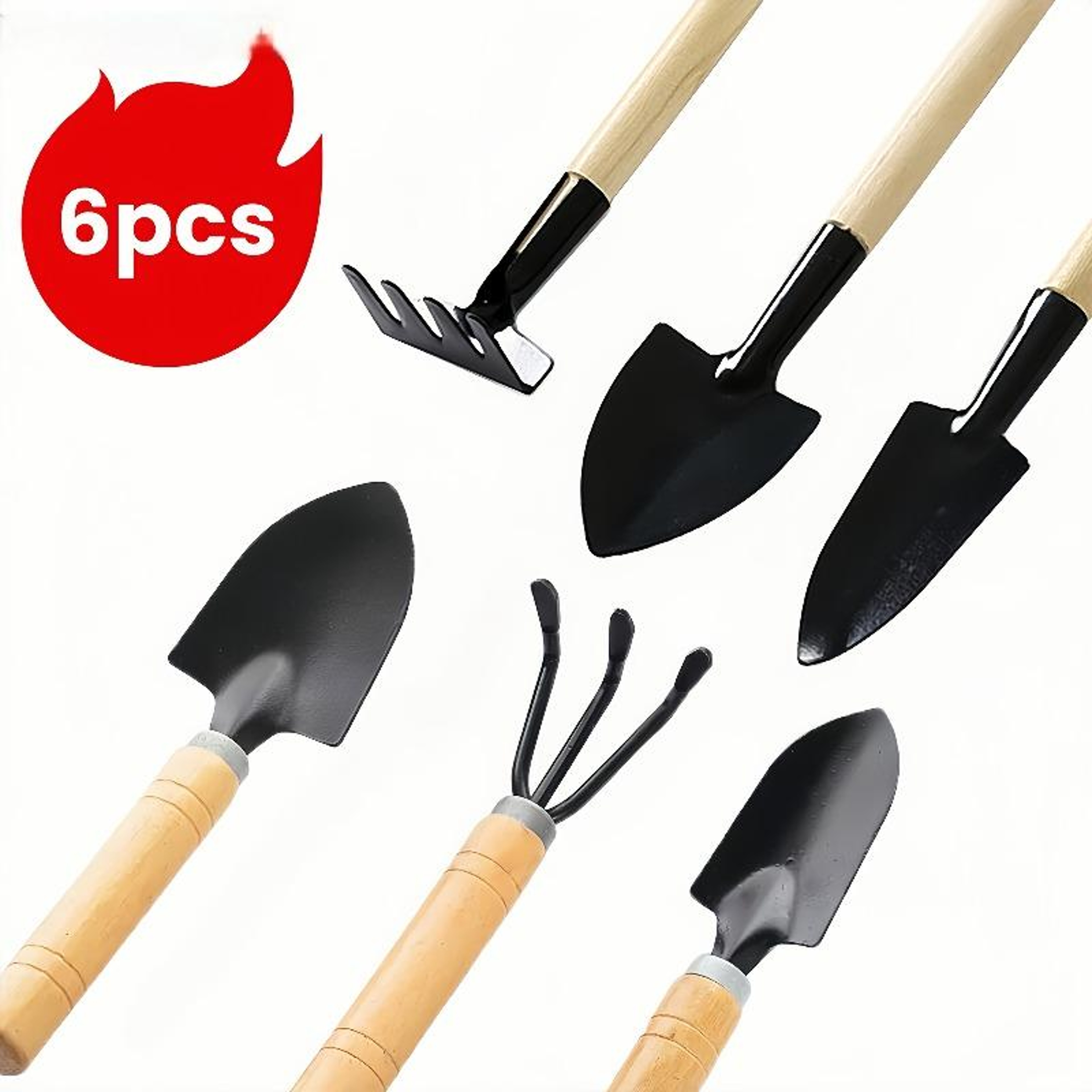 Piece Mini Garden Tool Set With Wooden Handles For Gardening Kit Planting Weeding  Succulent Care 4