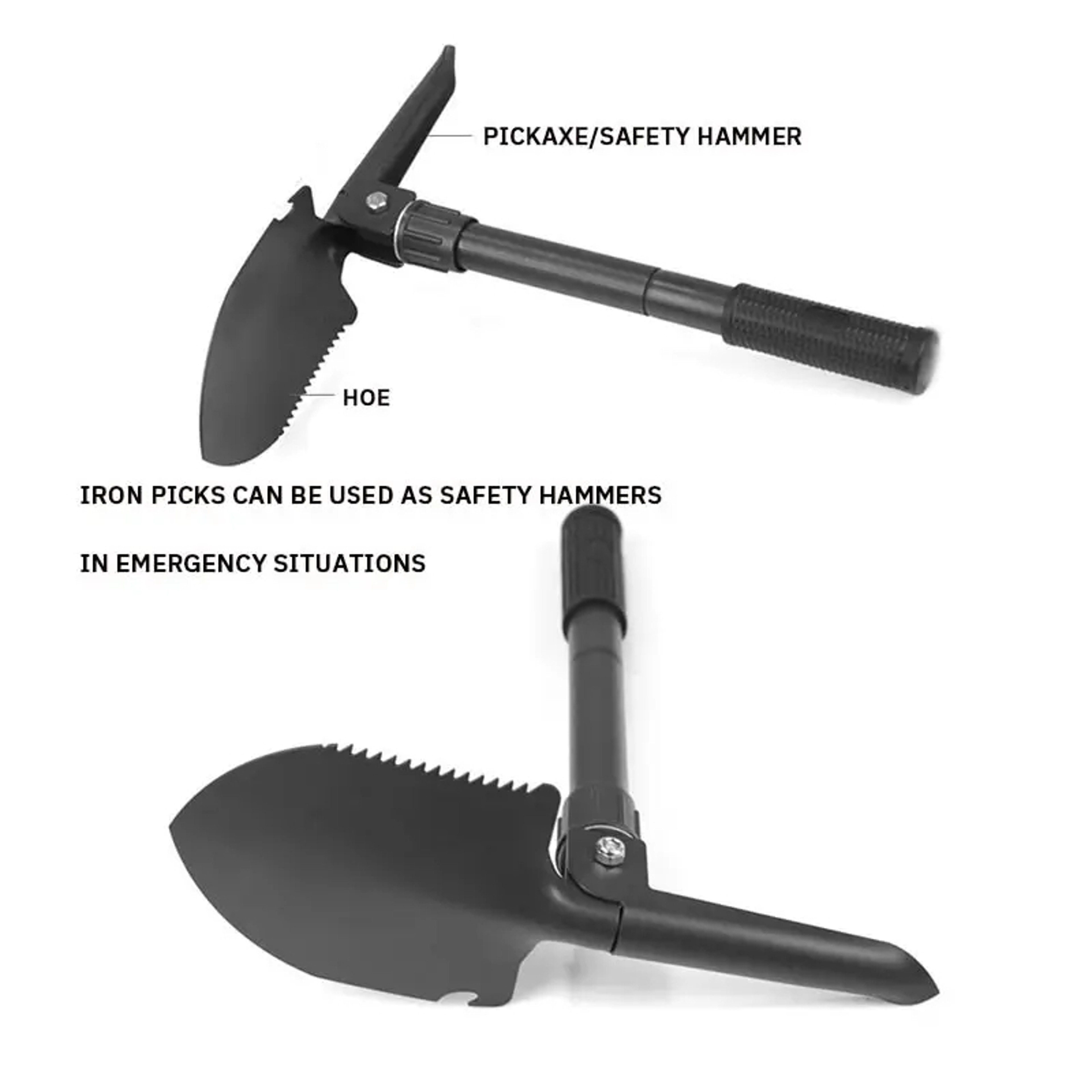 Compact Folding Survival Shovel Multi Tool for Camping, Hiking & Off Road Adventures – view 5