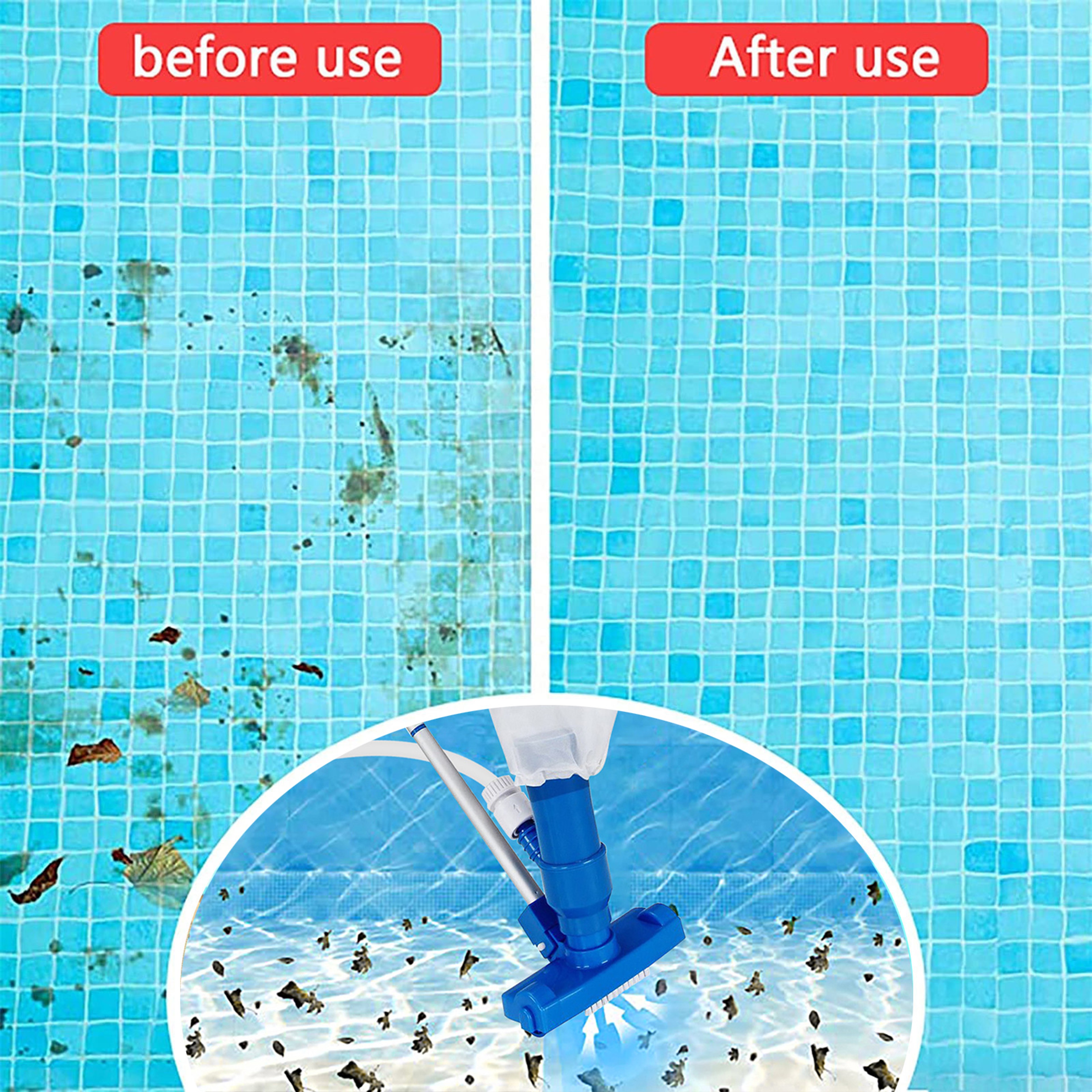 Portable Pool Vacuum Jet Cleaning Kit With Handle For Ponds Fountains  Above Ground Pools 3