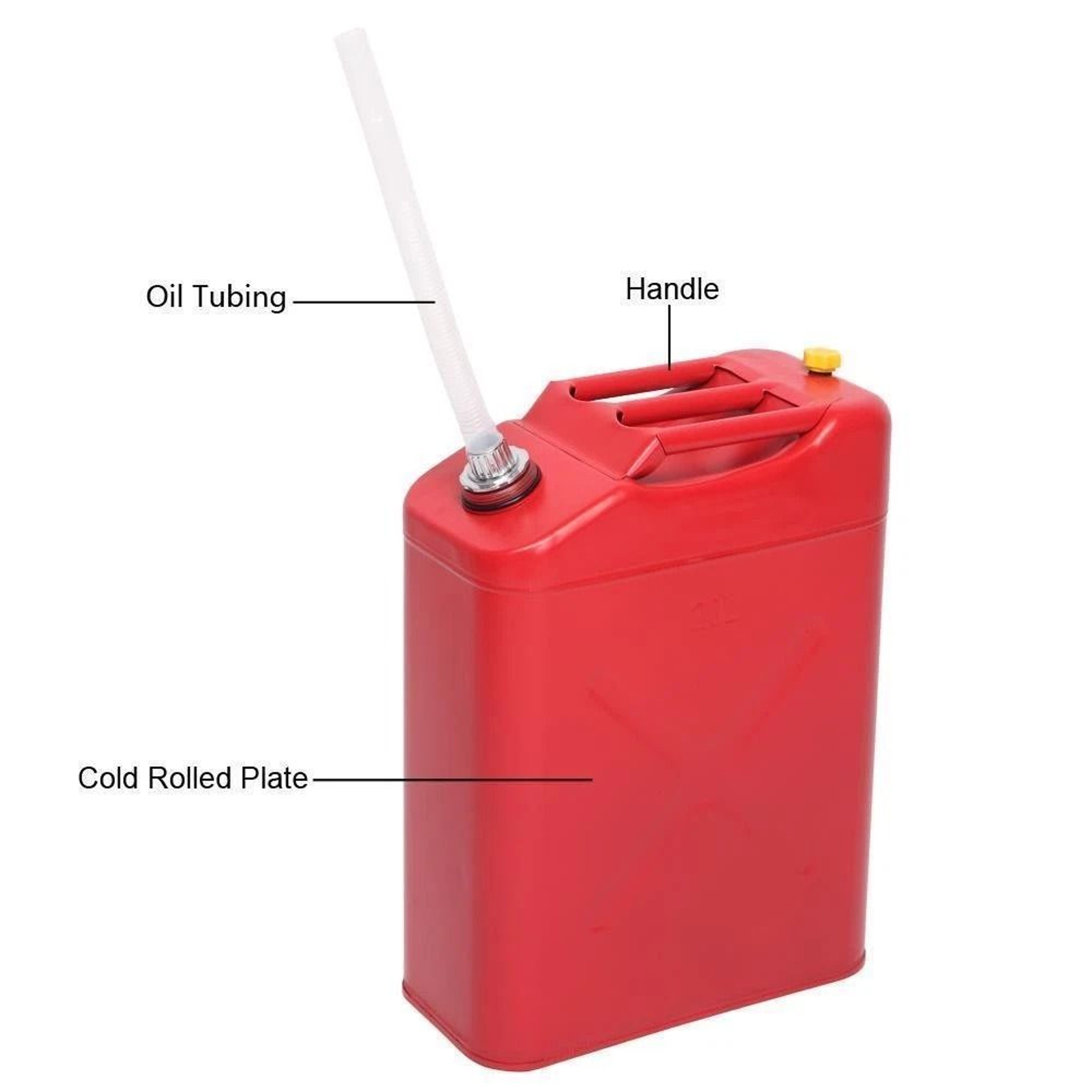 Gallon Steel Jerry Can 20L LeakProof Metal Gas Can With Spout For Emergency Fuel Backup 1
