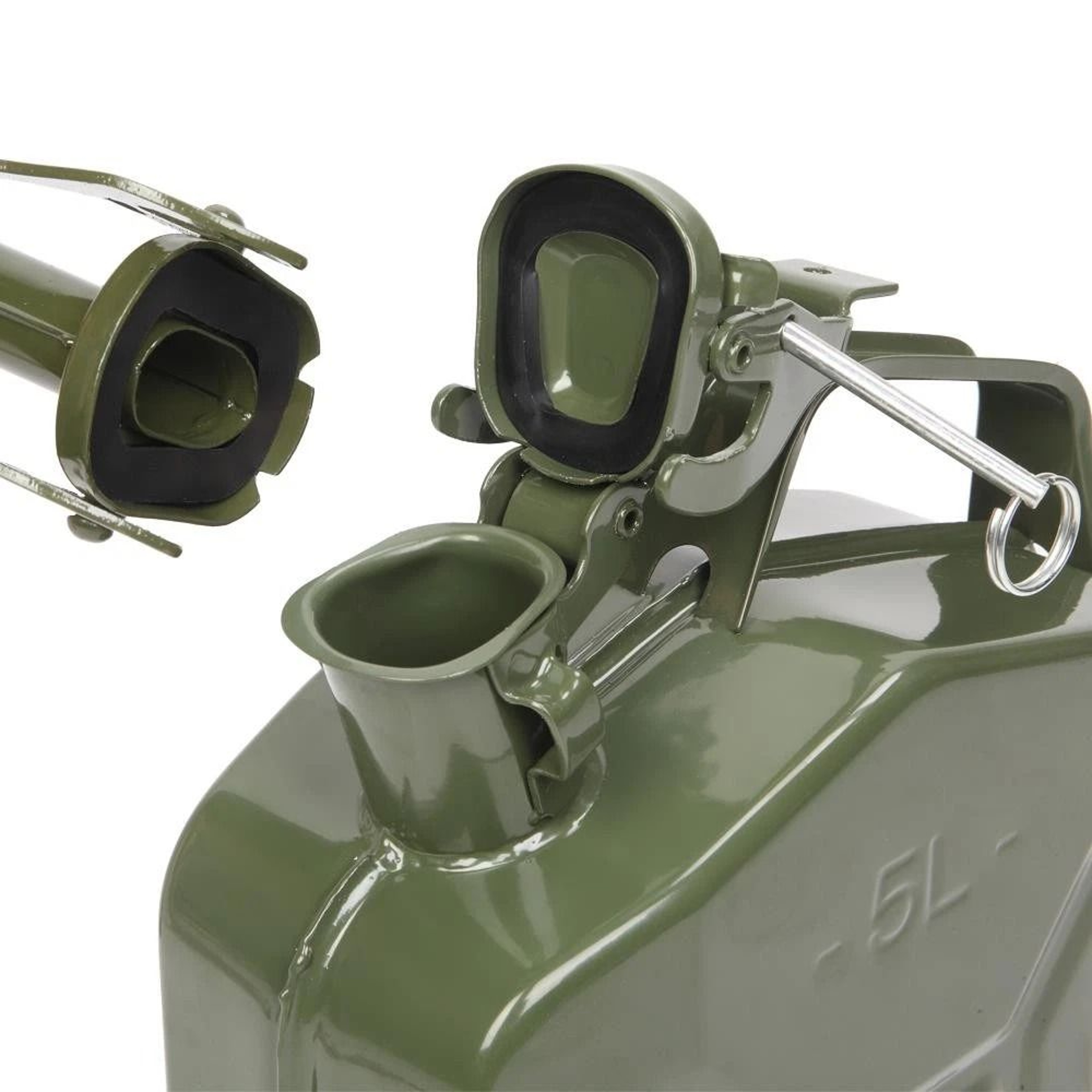 5L Steel Fuel Storage Can Portable Gasoline Jerry Can With Pour Spout Emergency Backup Container 6