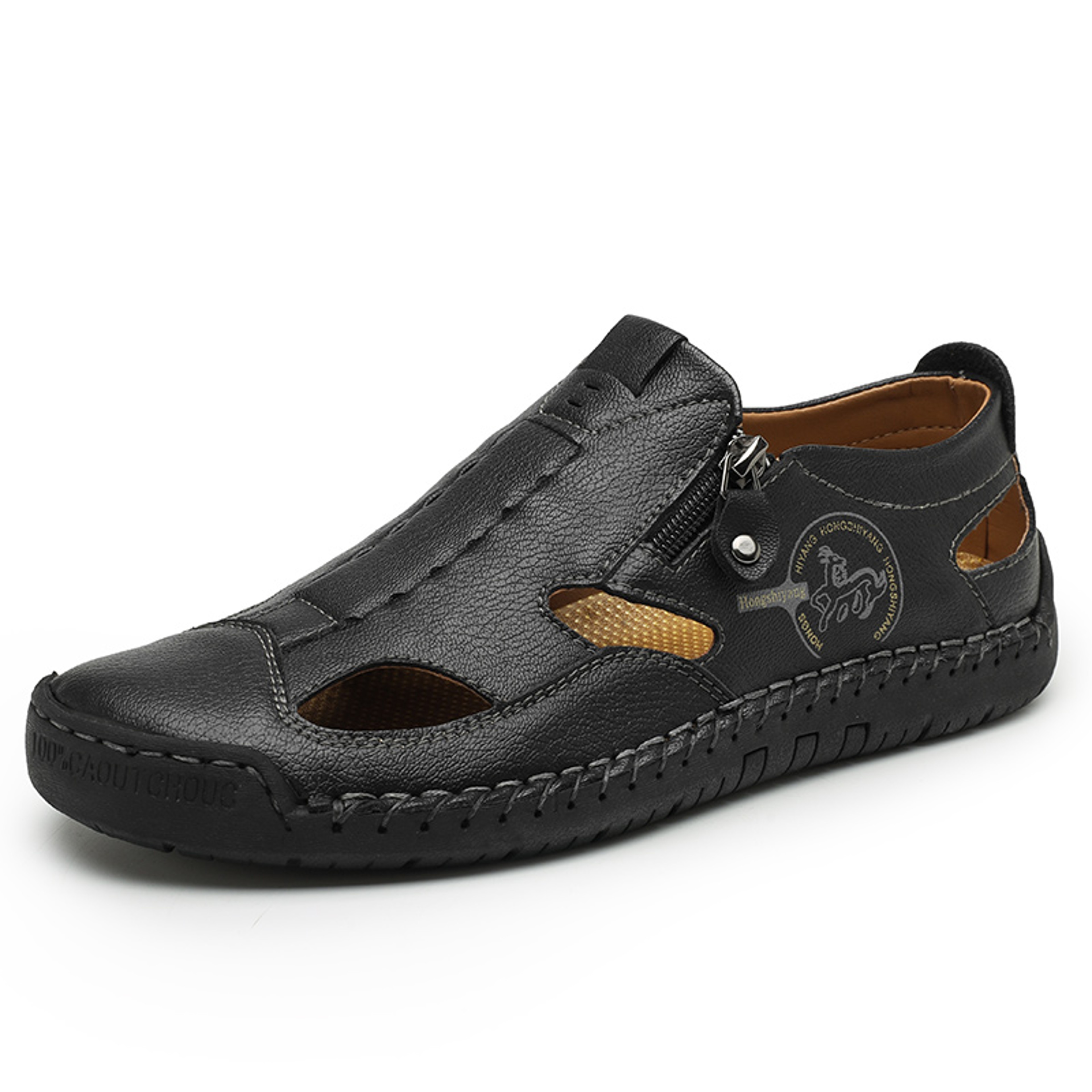 Breathable Mens Leather Sandals Roman Style Casual Outdoor Beach Pool Sandals 6
