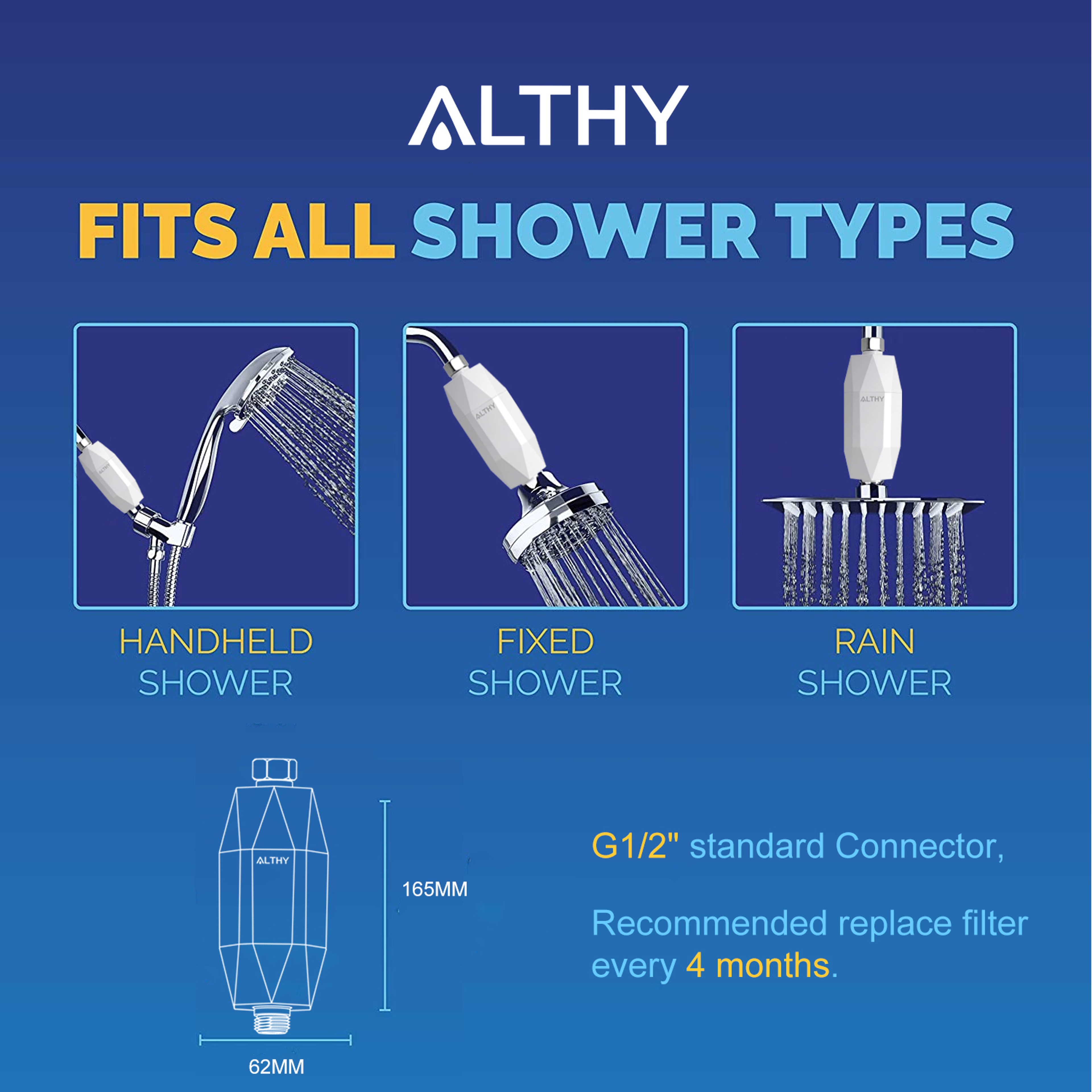 Vitamin C Shower Filter for Hard Water Chlorine Removal Skin Hair Care – view 5