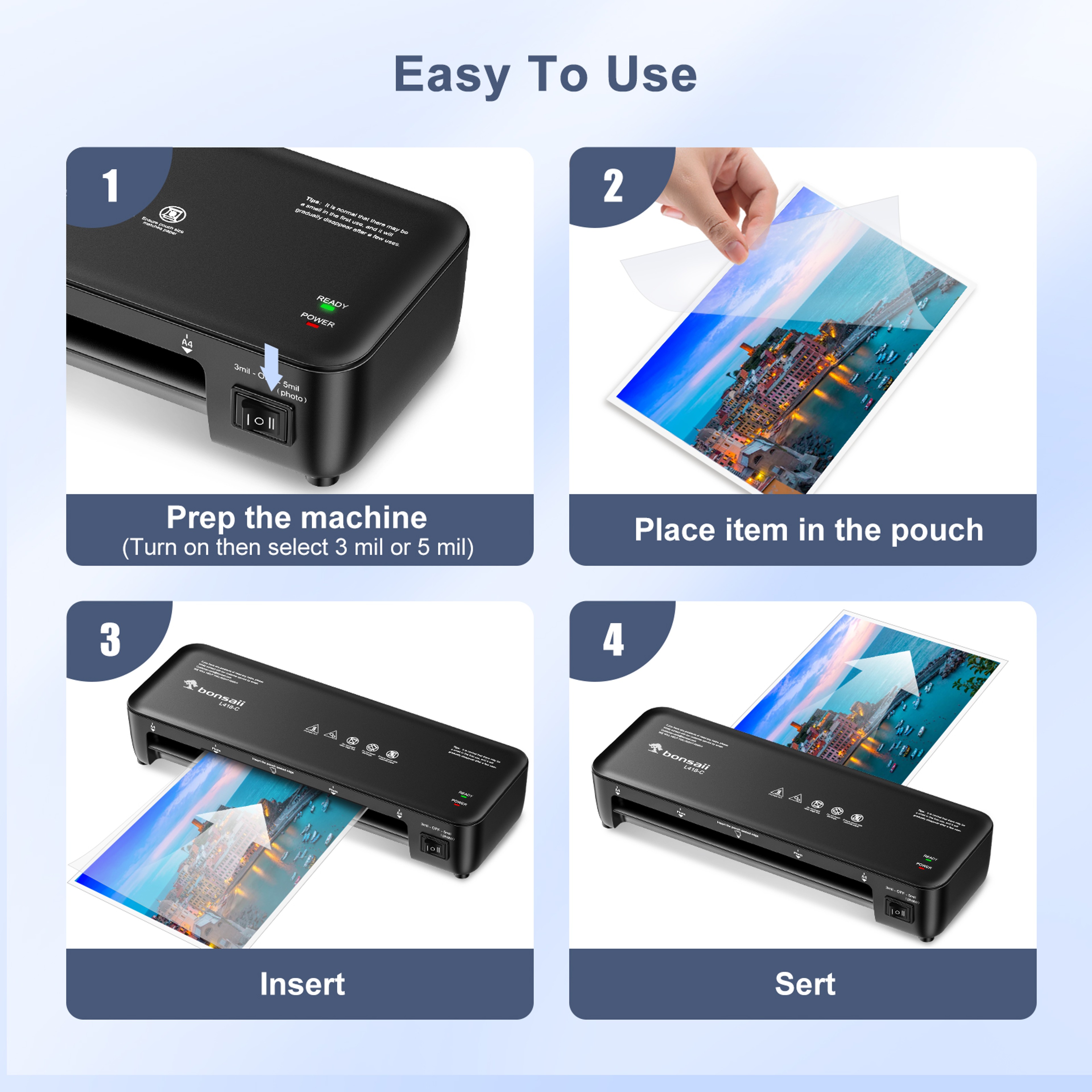 Thermal Laminator Machine for Documents Photos and Crafts Jam Free Home Office Laminator – view 5