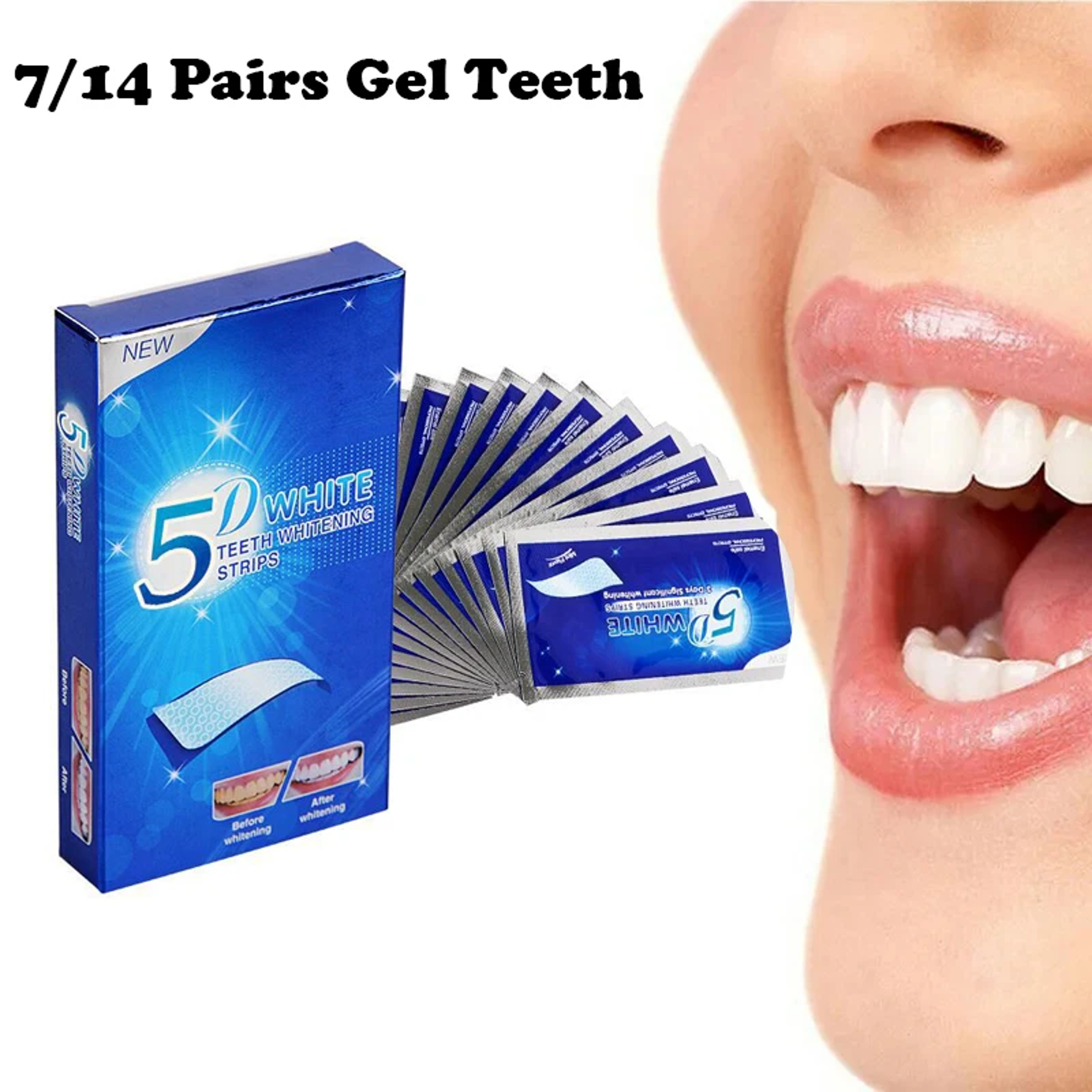 Teeth Whitening Strips Kit Fast Stain Removal Dental Whitening Strips 0