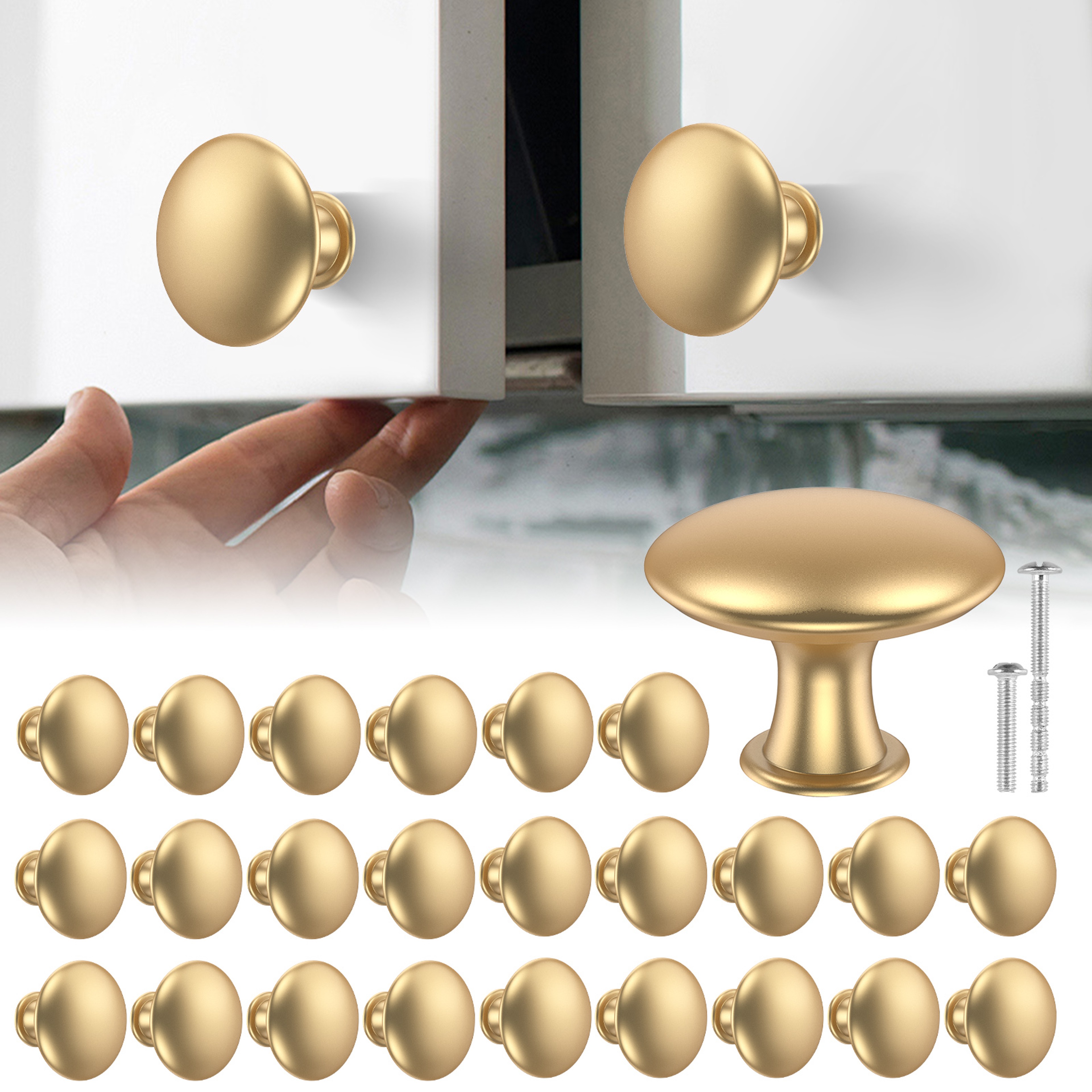 Rustproof Gold Cabinet Knobs Set Elegant Zinc Alloy Drawer Pull Handles Furniture Hardware – view 2