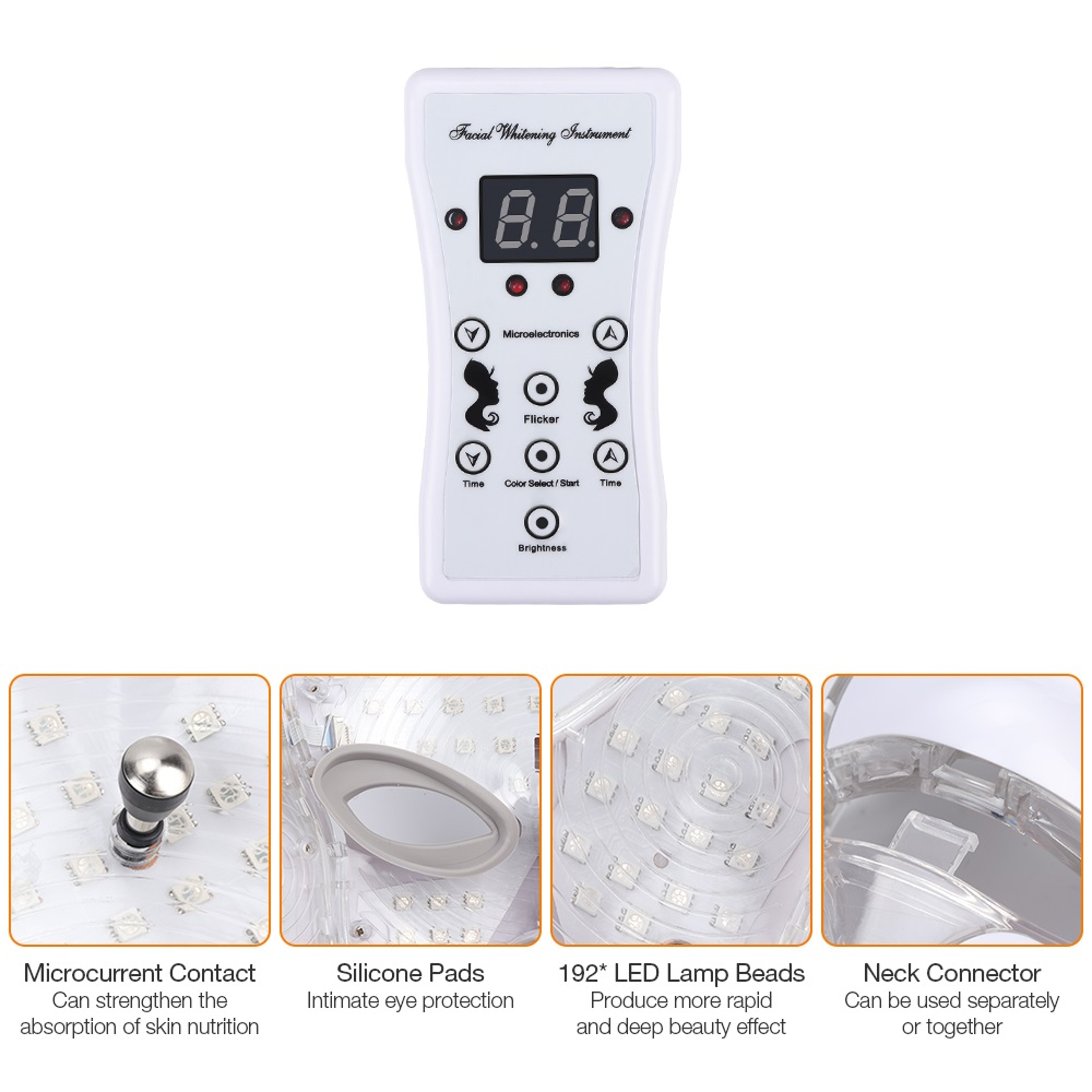 7 Color LED Light Therapy Face Neck Mask Anti Aging Skin Rejuvenation Beauty Device – view 4