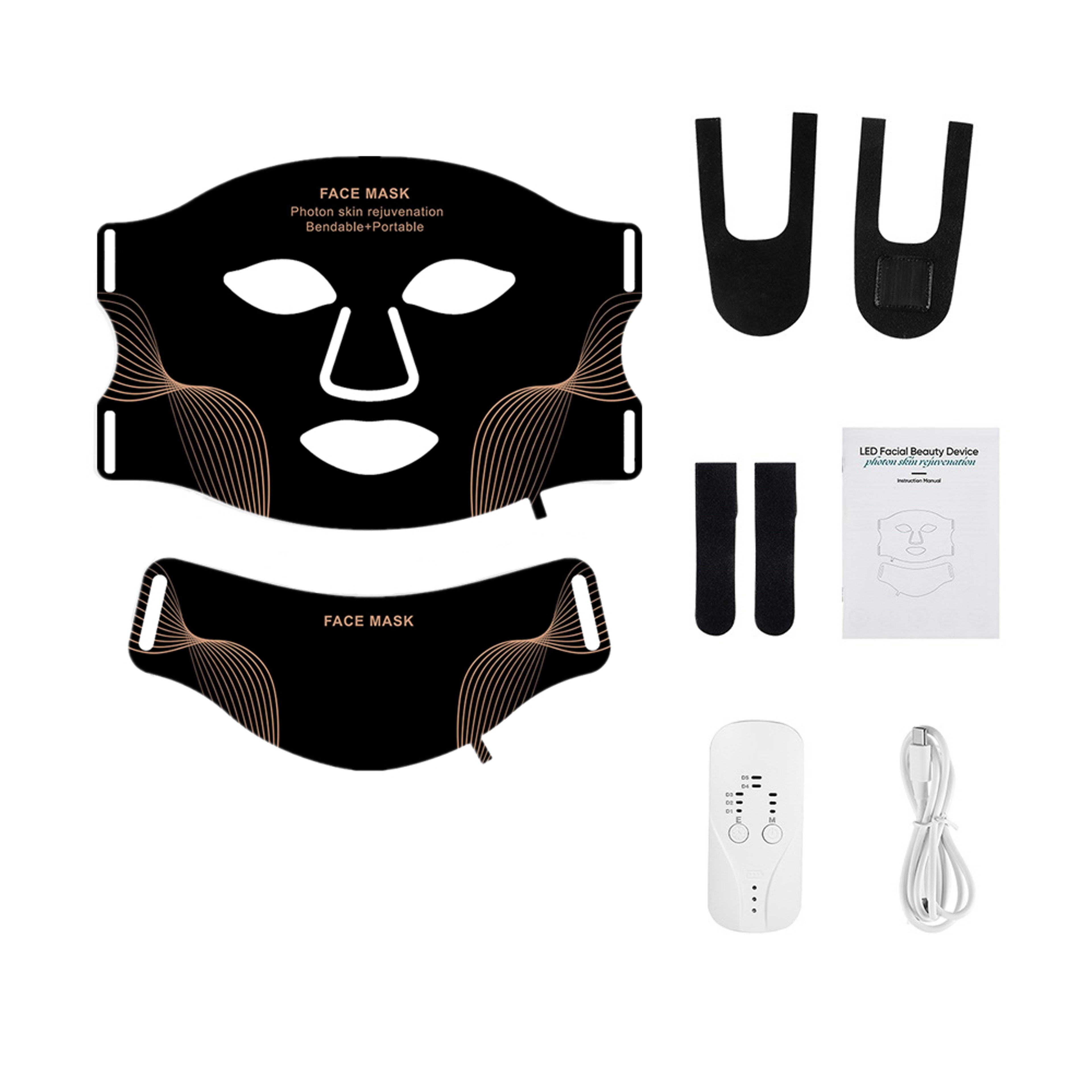 7 Color LED Light Therapy Mask Red Light Therapy Mask for Face and Neck Wireless Silicone Skin Care – view 8