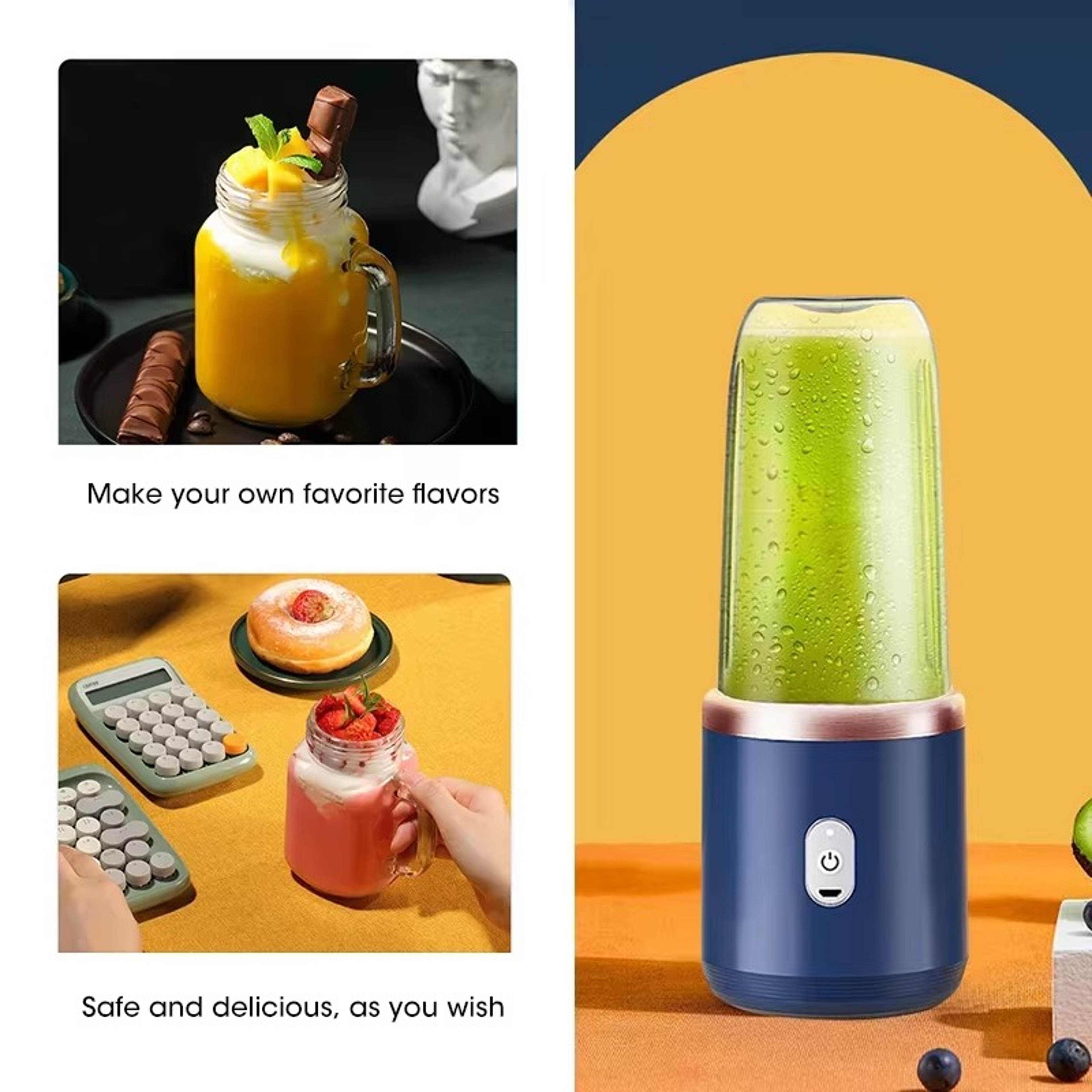 Portable USB Blender Personal Portable Blender Bottle with Blade Smoothie Maker – view 6