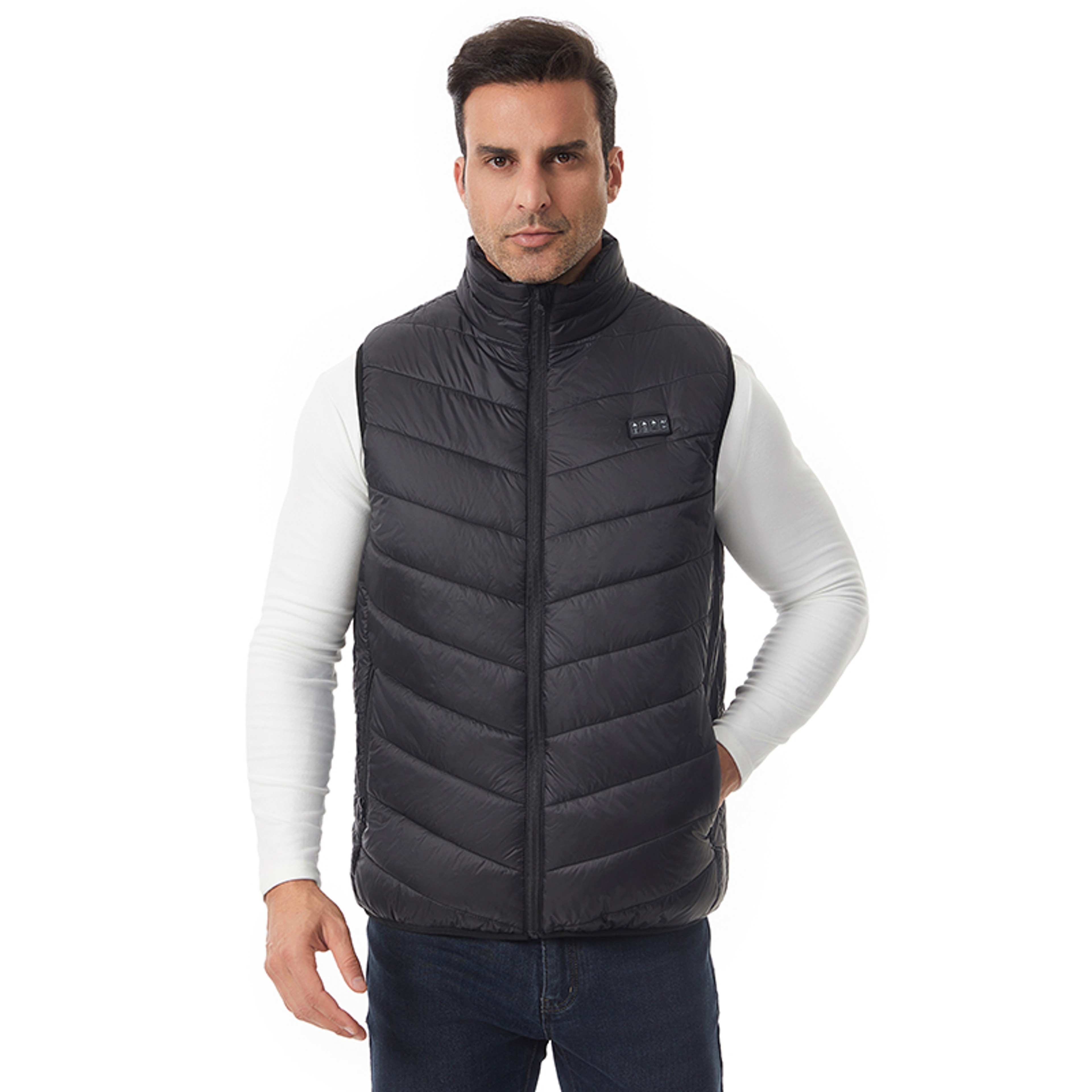 27Zone USB Heated Vest For Men With Zip Front And Mandarin Collar 5