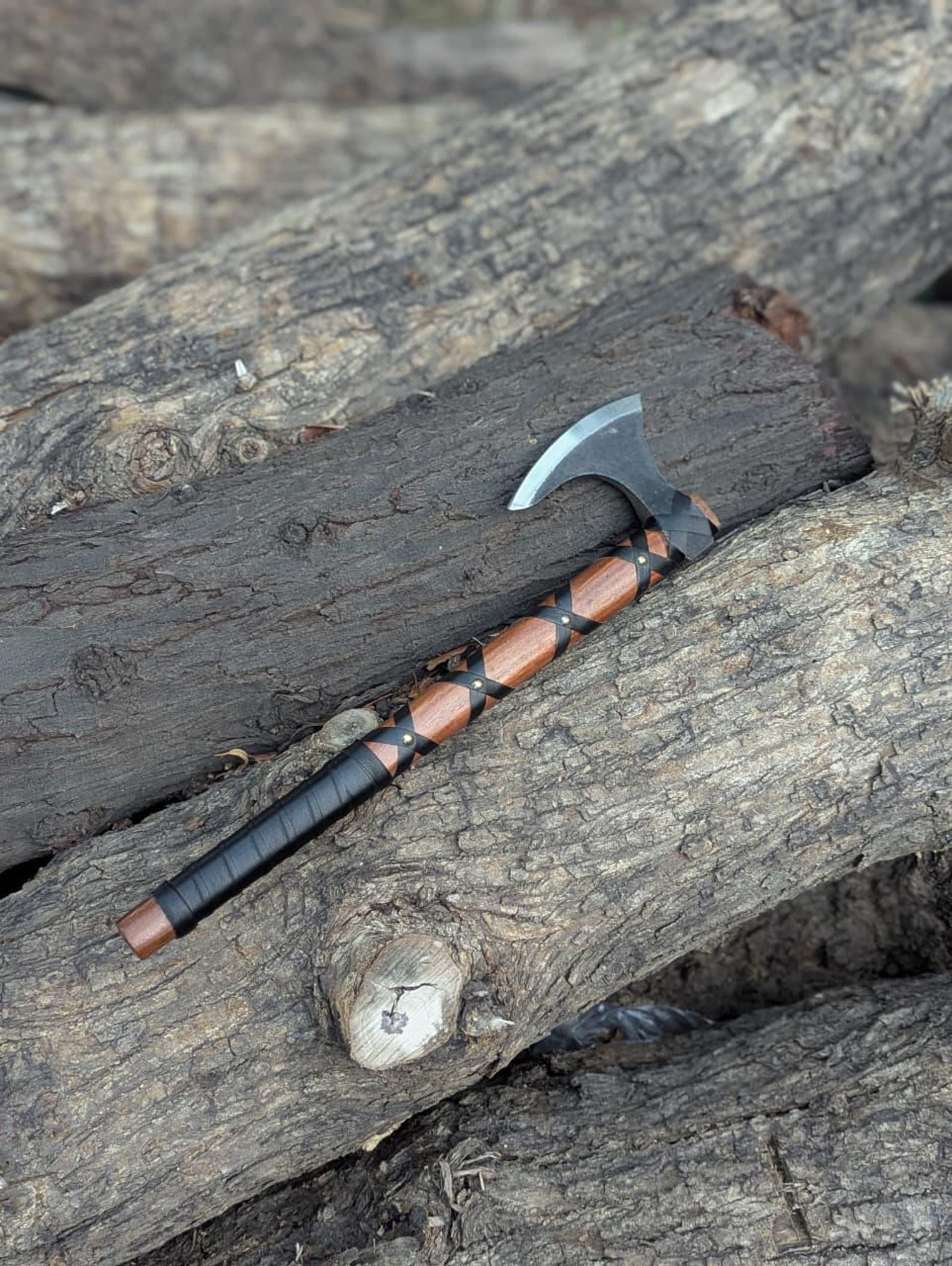 Handmade Ragnar Lothbrok Viking Axe 18 Steel Collectible With Premium Leather Sheath Collecto 7