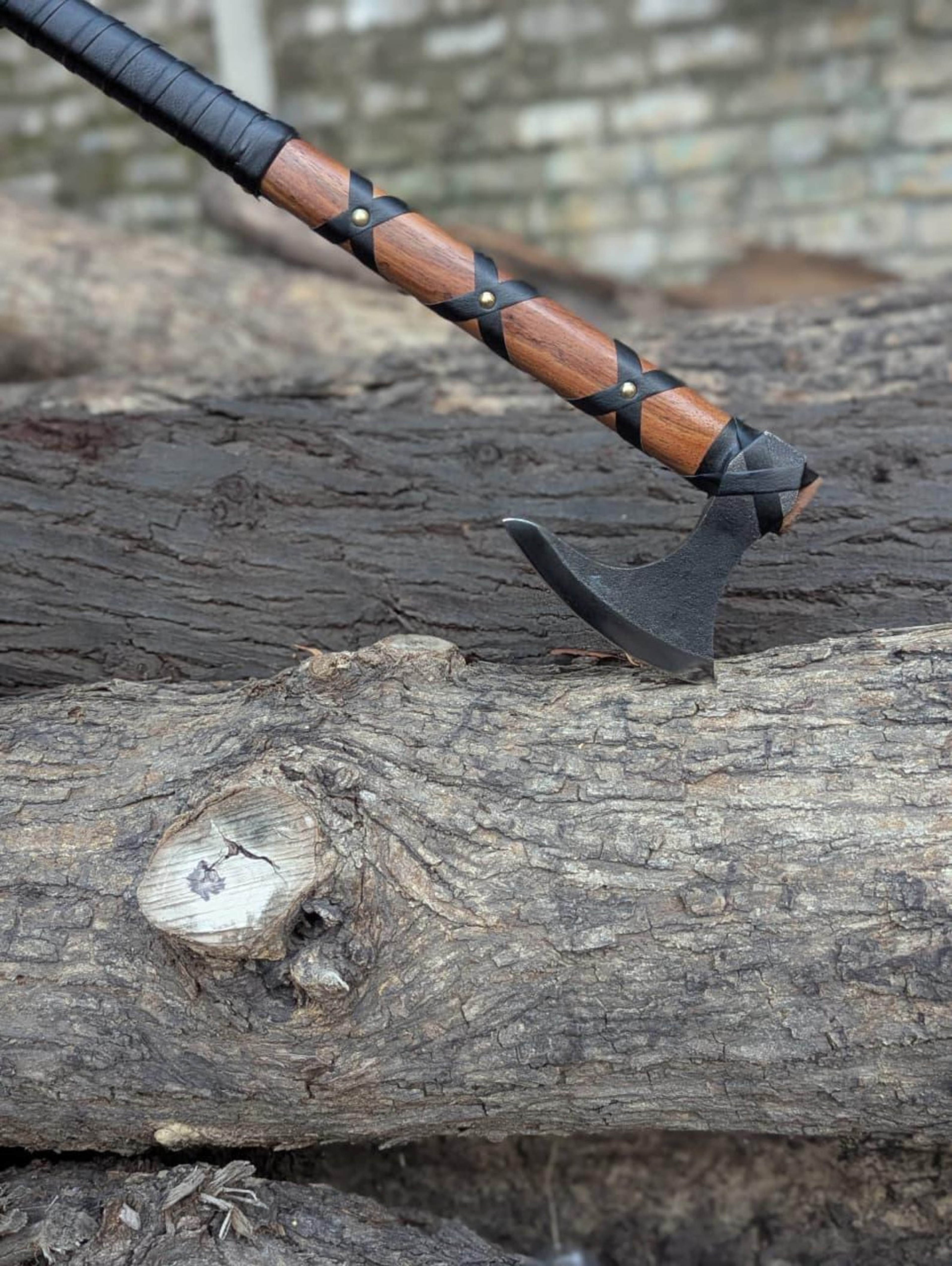 Handmade Ragnar Lothbrok Viking Axe 18 Steel Collectible With Premium Leather Sheath Collecto 5