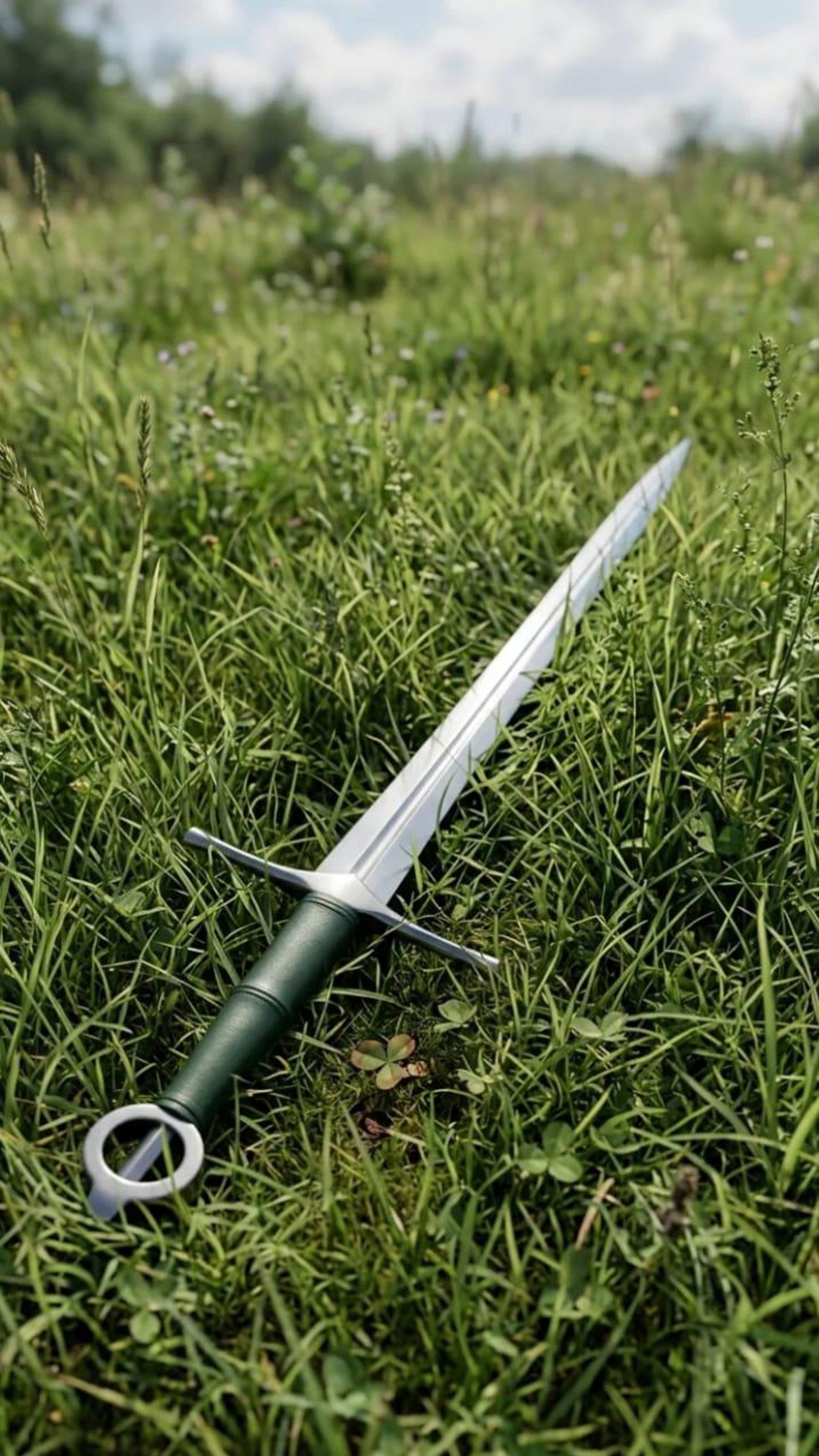 Custom Handmade Irish Ring Pommel Longsword With Scabbard Carbon Steel Rosewood Handle Engrave 6