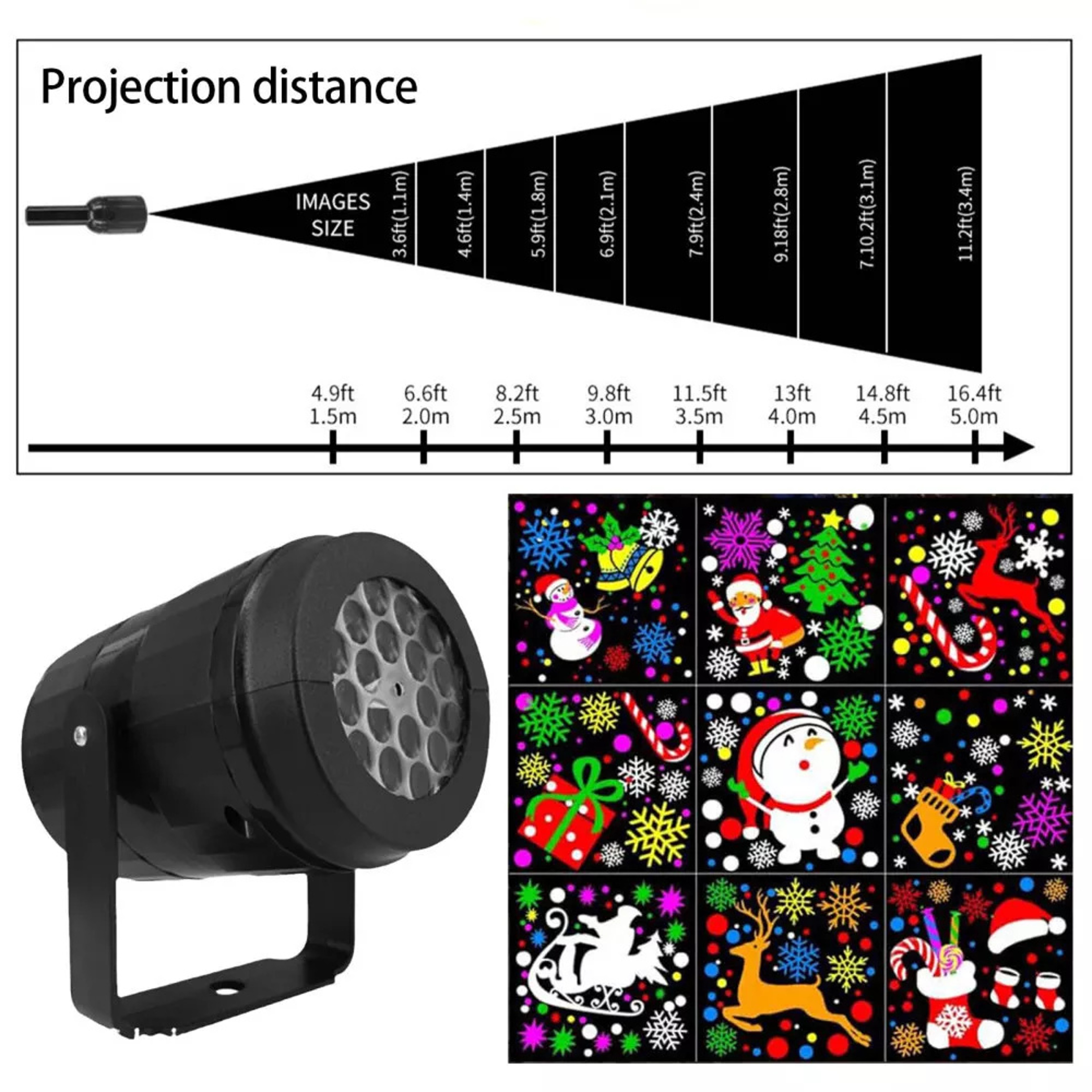 Christmas LED Laser Projector Lights Rotate Projection Lamp Kdis Bedroom Decor 2
